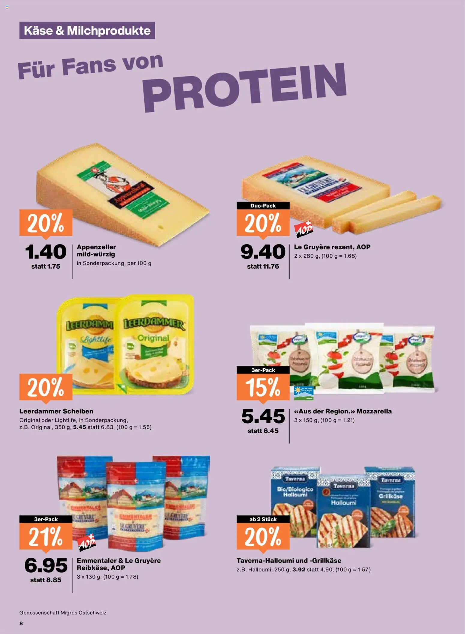 Migros aktionen – gültig ab 23.04.2026 | Seite: 8 | Produkte: Käse
