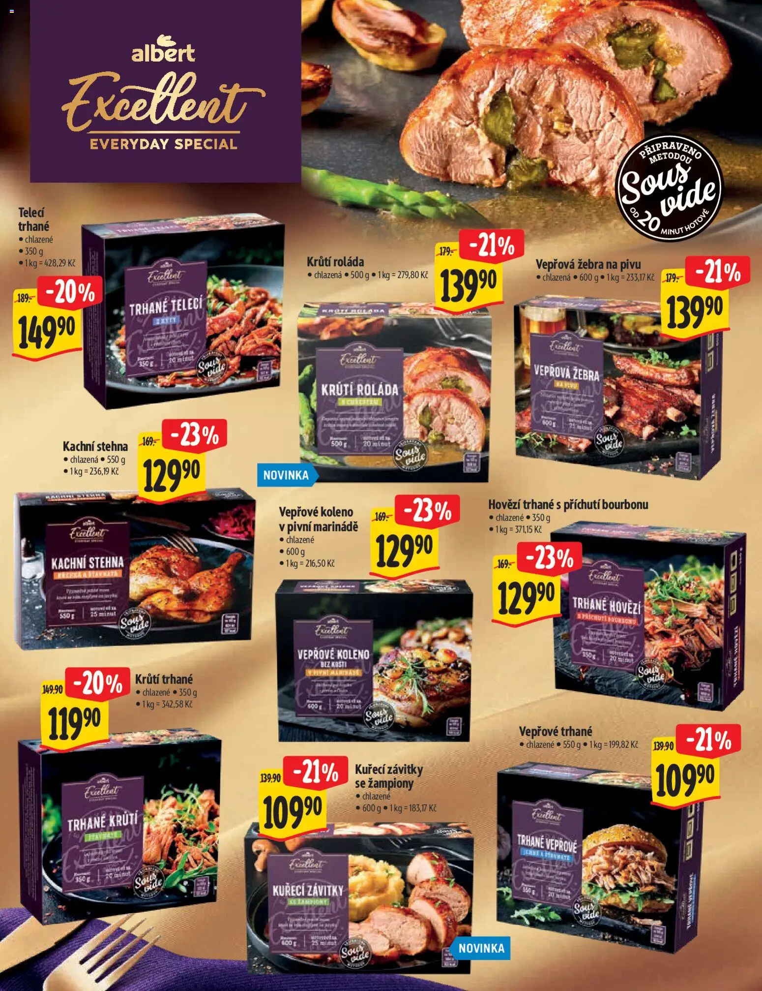Albert katalog od 07.04.2026 | Strana: 24 | Produkty: Žampiony, Hovězí, Sous vide, Krůtí roláda