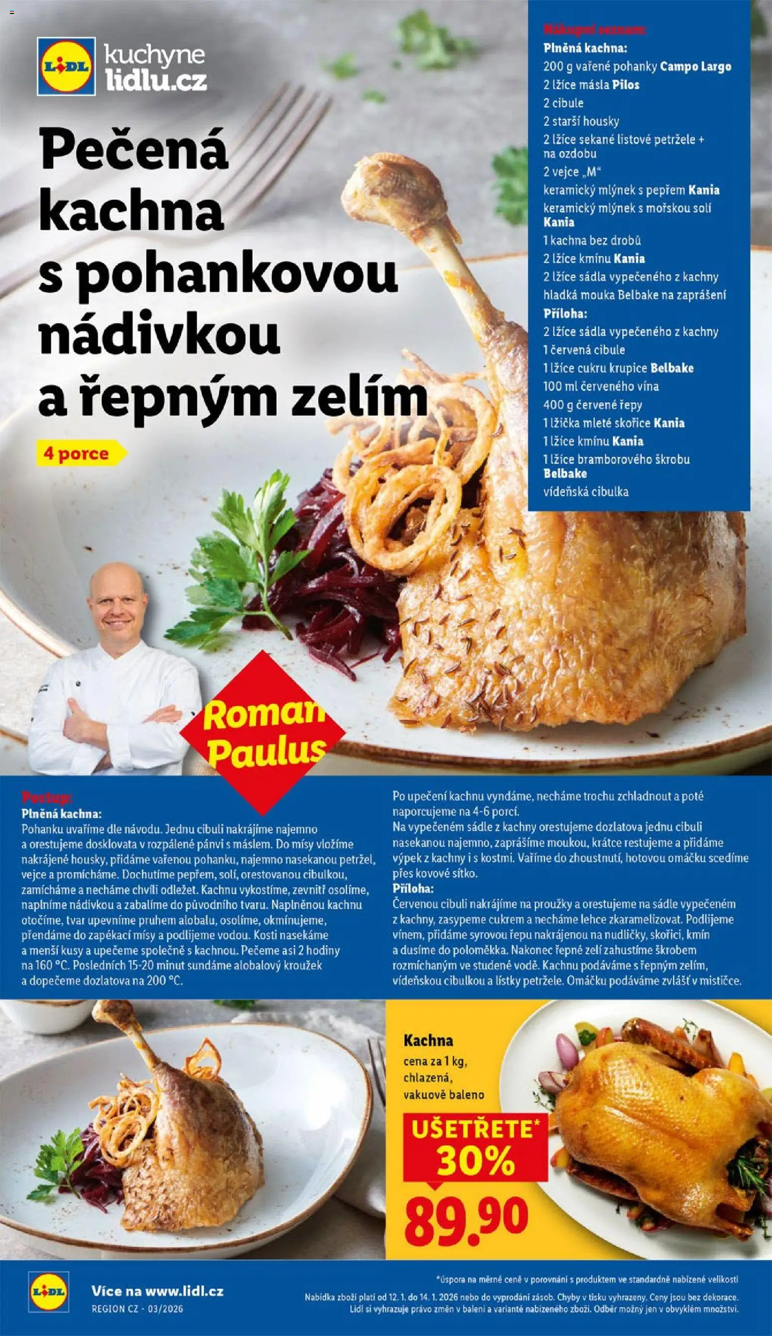 Lidl leták od 12.01.2026 | Strana: 40 | Produkty: Hodiny, Mlýnek, Kachna, Cibule