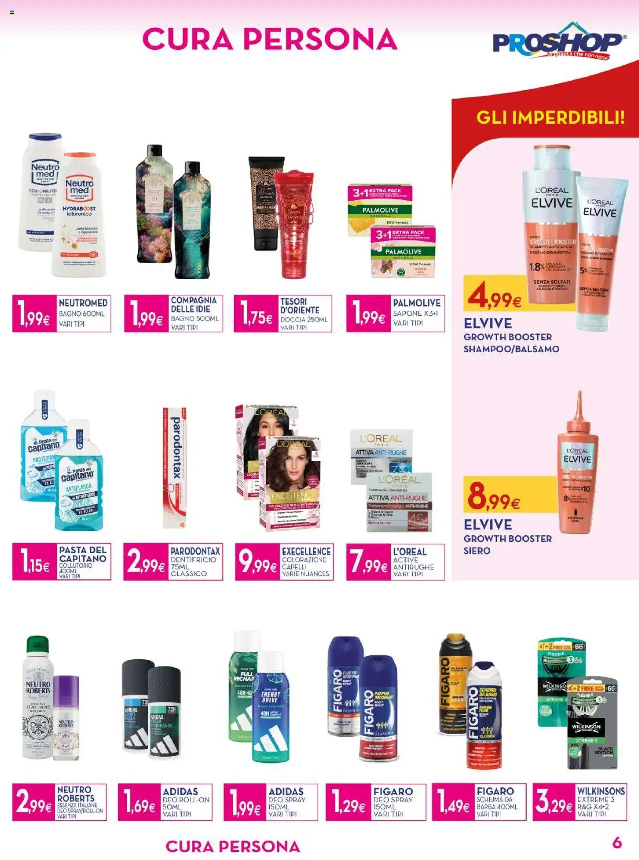 Volantino Proshop del 09.10.2025 | Pagina: 7 | Prodotti: Sapone, Dentifricio, Pasta, Doccia