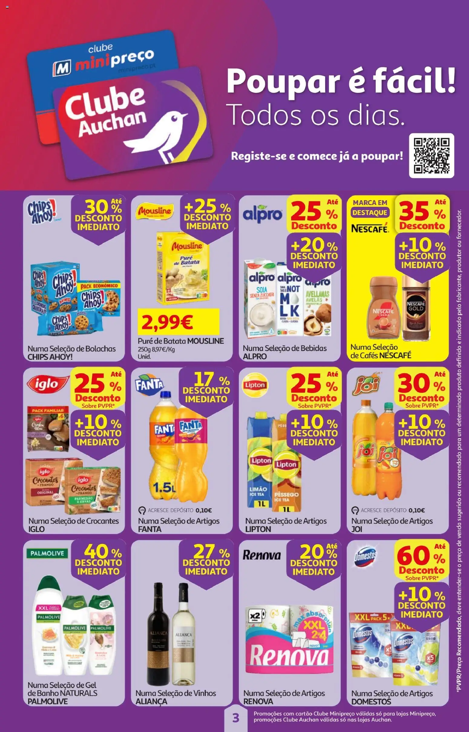 Minipreço folheto │ válido de 23.04.2026 | Página: 3 | Produtos: Batata, Avelãs, Fanta, Banho