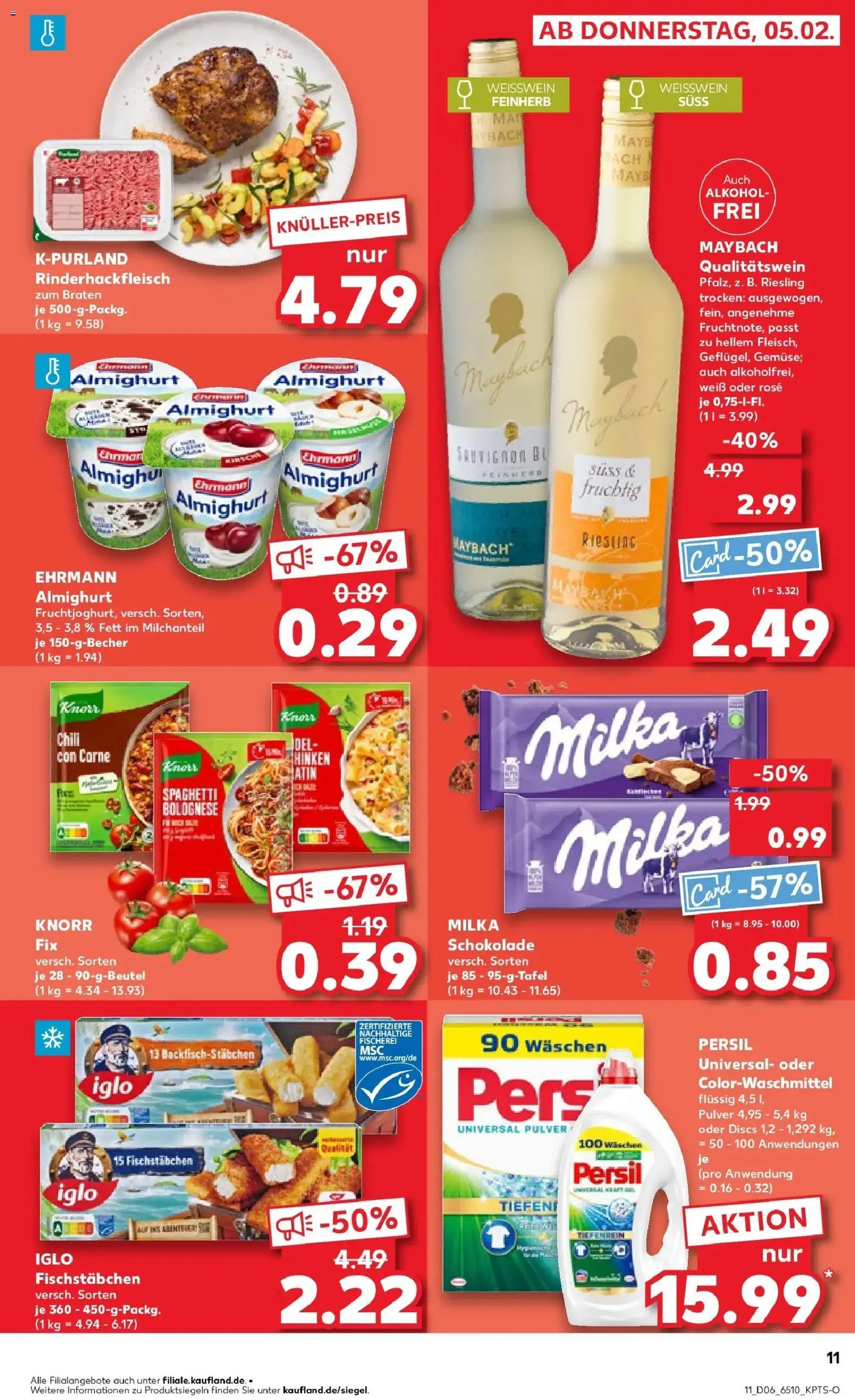 Kaufland prospekt Kamp-Lintfort	 – gültig ab 09.02.2026 | Seite: 11 | Produkte: Knorr fix, Iglo, Knorr, Persil