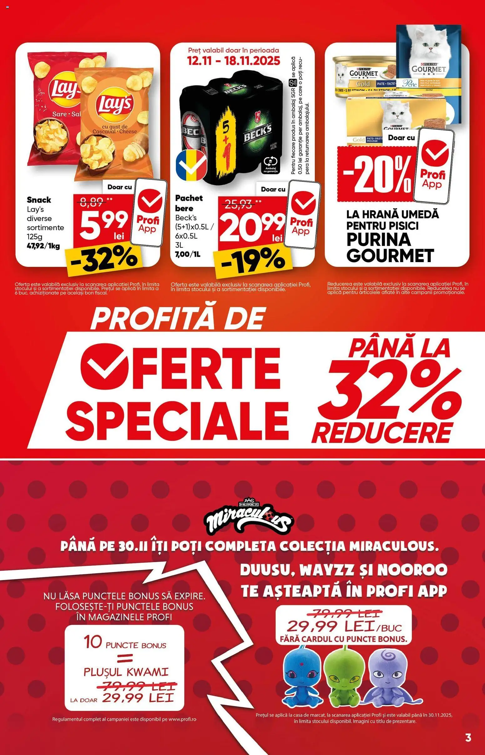 Noul catalog Profi – valabil de la 12.11.2025 | Pagină: 3 | Produse: Pate, Bere, Paste, Sos