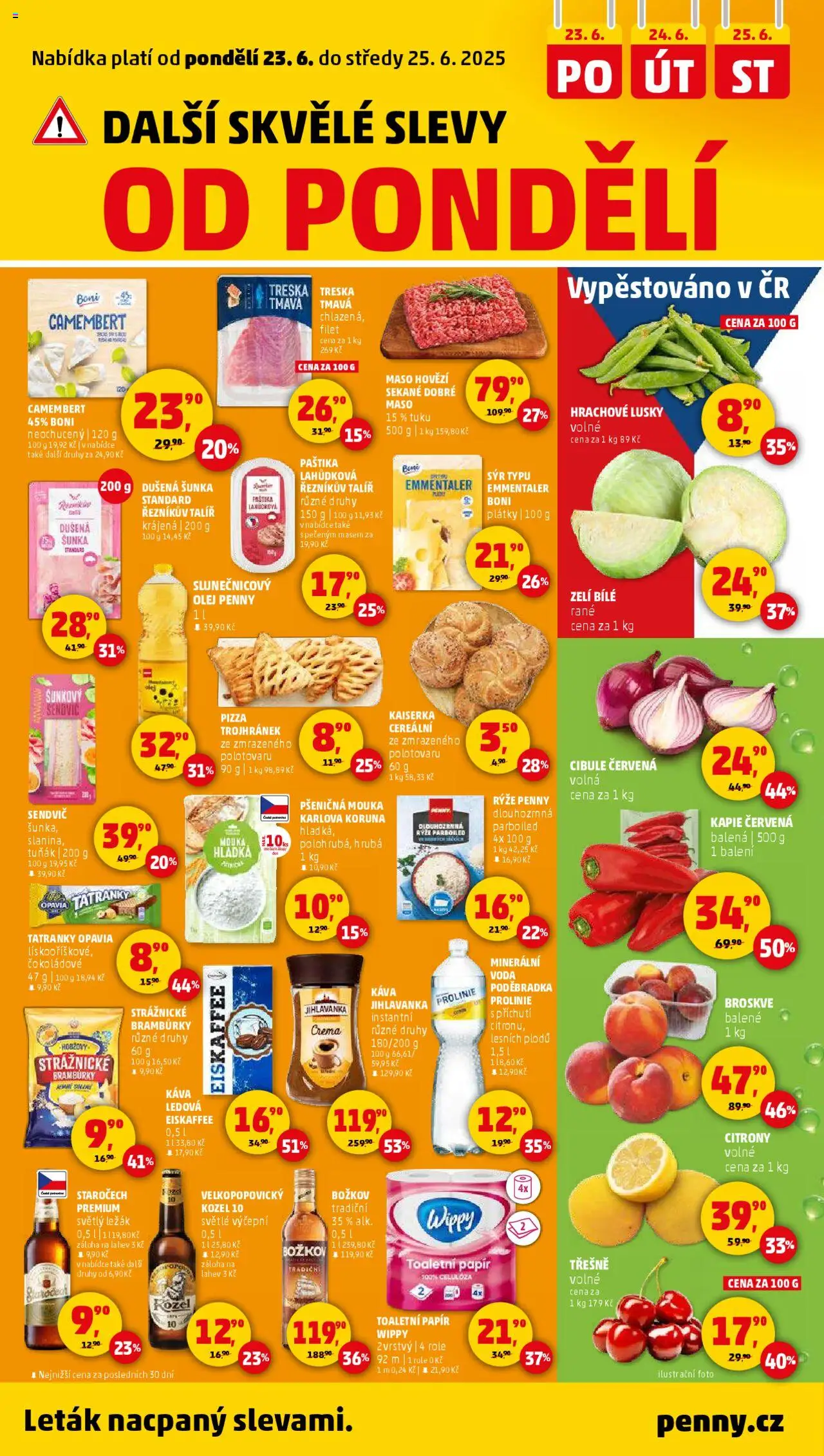 Penny Market leták - Čtvrtečník od 19.06.2025 | Strana: 31 | Produkty: Třešně, Jihlavanka, Maso, Prolinie