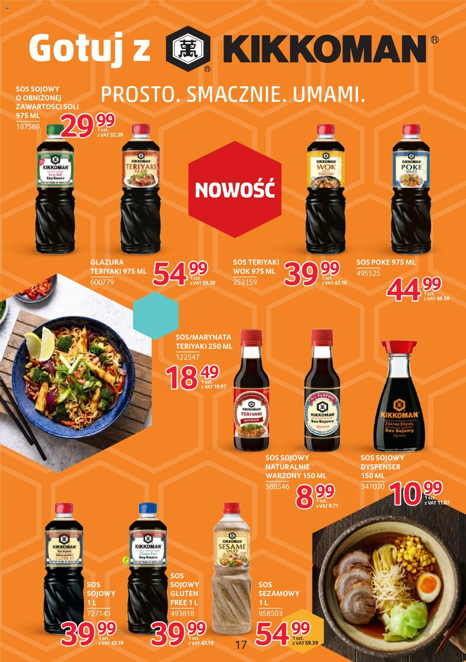 Selgros cash&carry Gazetka - Markowe produkty od 18.12.2025 | Strona: 17 | Produkty: Sos teriyaki, Sos sojowy, Sos