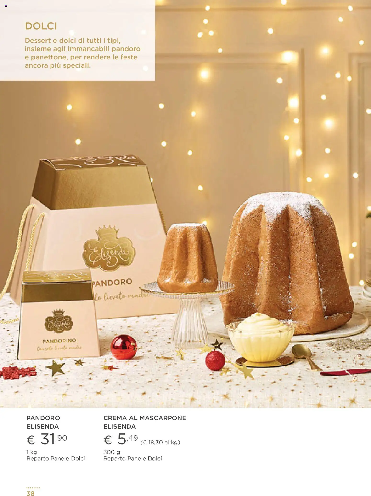 Volantino Esselunga S del 01.12.2025 | Pagina: 38 | Prodotti: Crema, Pane, Pandoro, Mascarpone