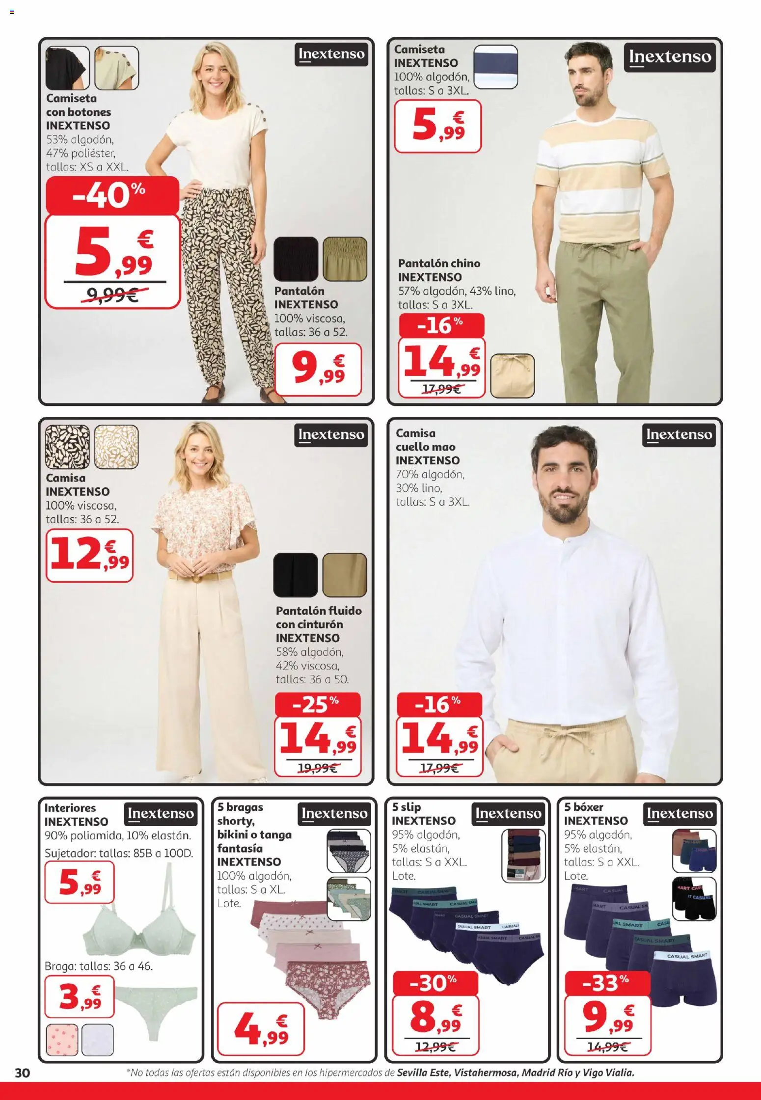 Alcampo  Canarias │ válido desde el 25.03.2026 | Página: 30 | Productos: Camisa, Bragas, Cinturón, Braga