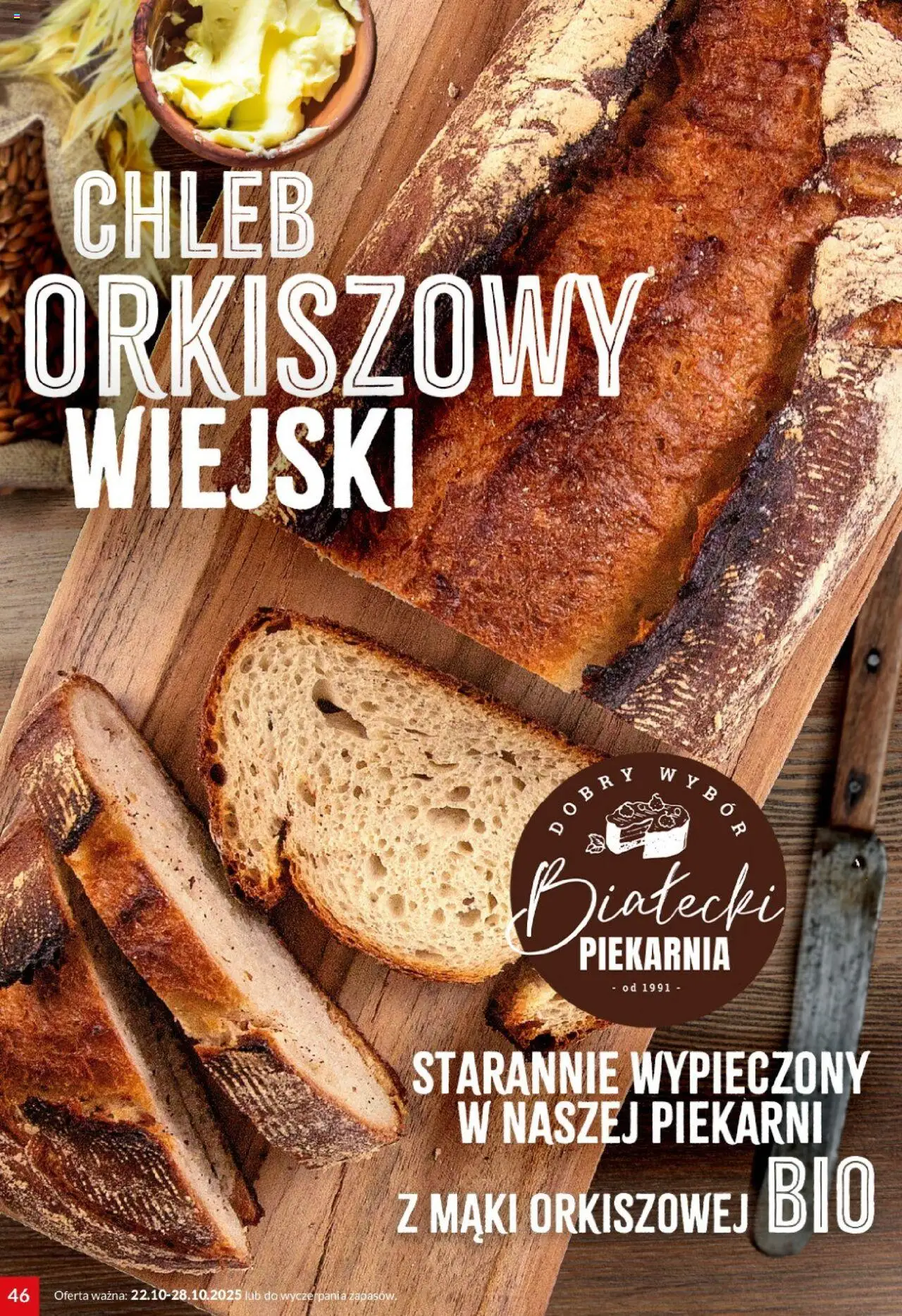 Twój Market Gazetka od 22.10.2025 | Strona: 46 | Produkty: Piekarnia, Chleb