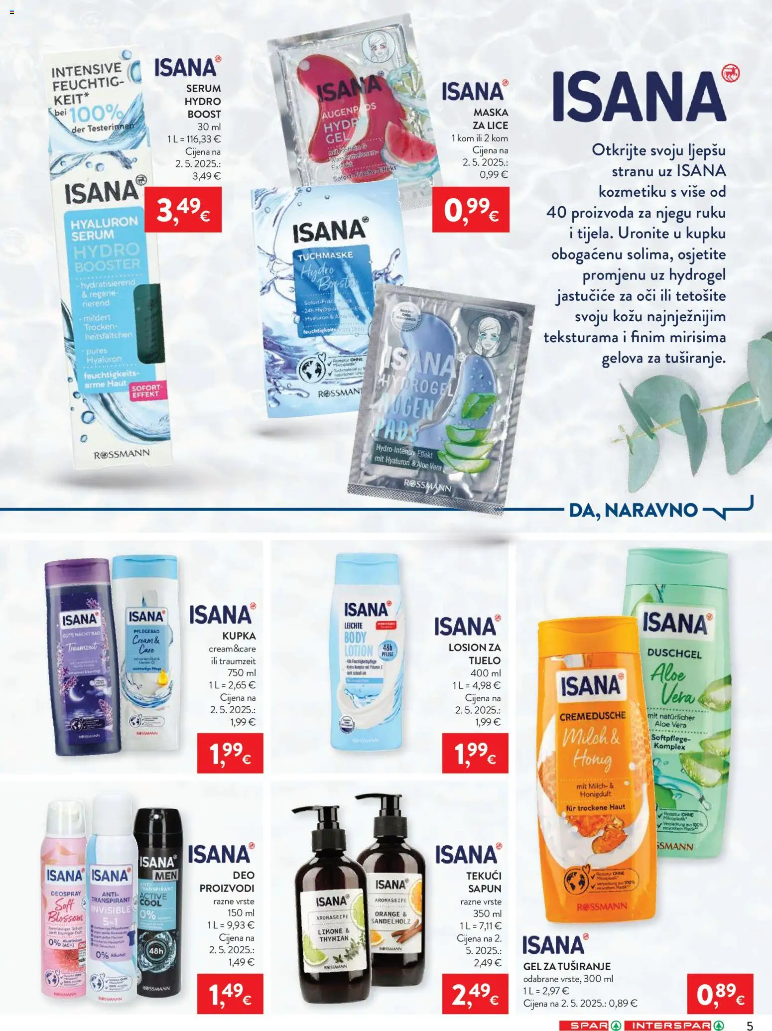 Spar katalog | vrijedi od 14.01.2026 | Stranica: 5 | Proizvodi: Kupka, Maska, Sapun, Gel za tuširanje