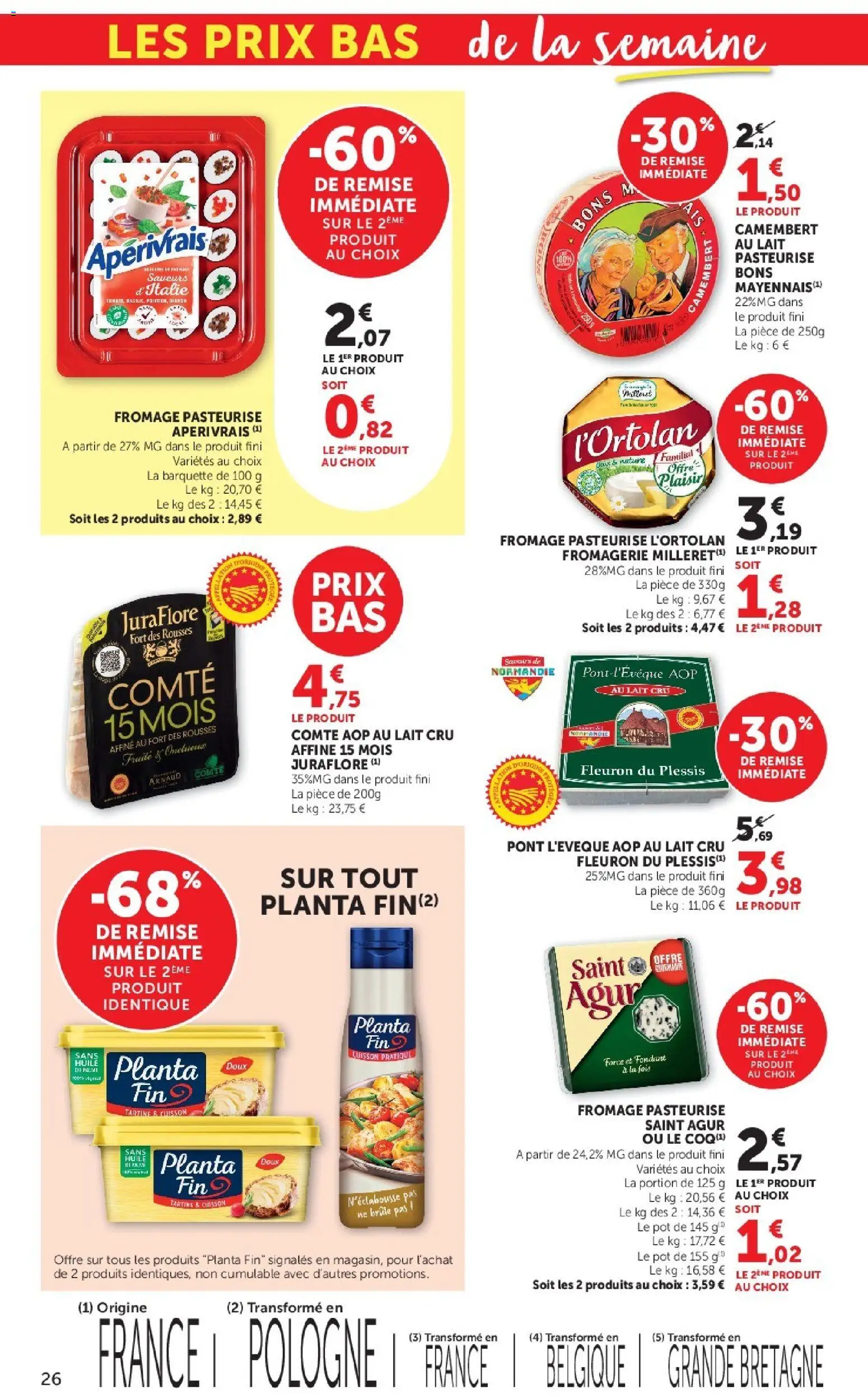 {H1} | Page: 26 | Produits: Lait, Fromage, Huile, Camembert