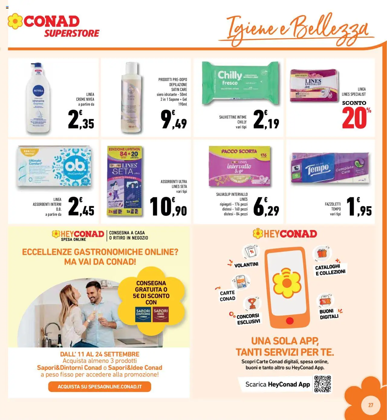 Volantino Conad del 10.09.2025 | Pagina: 27 | Prodotti: Sapone, Fazzoletti
