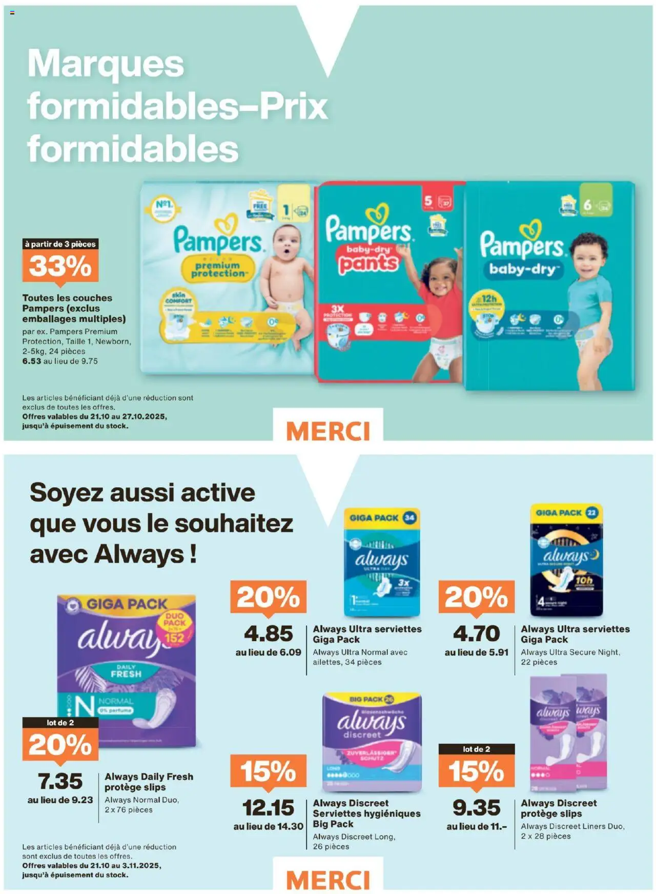 Migros Magazin FR – gültig ab 20.10.2025 | Seite: 46 | Produkte: Pampers