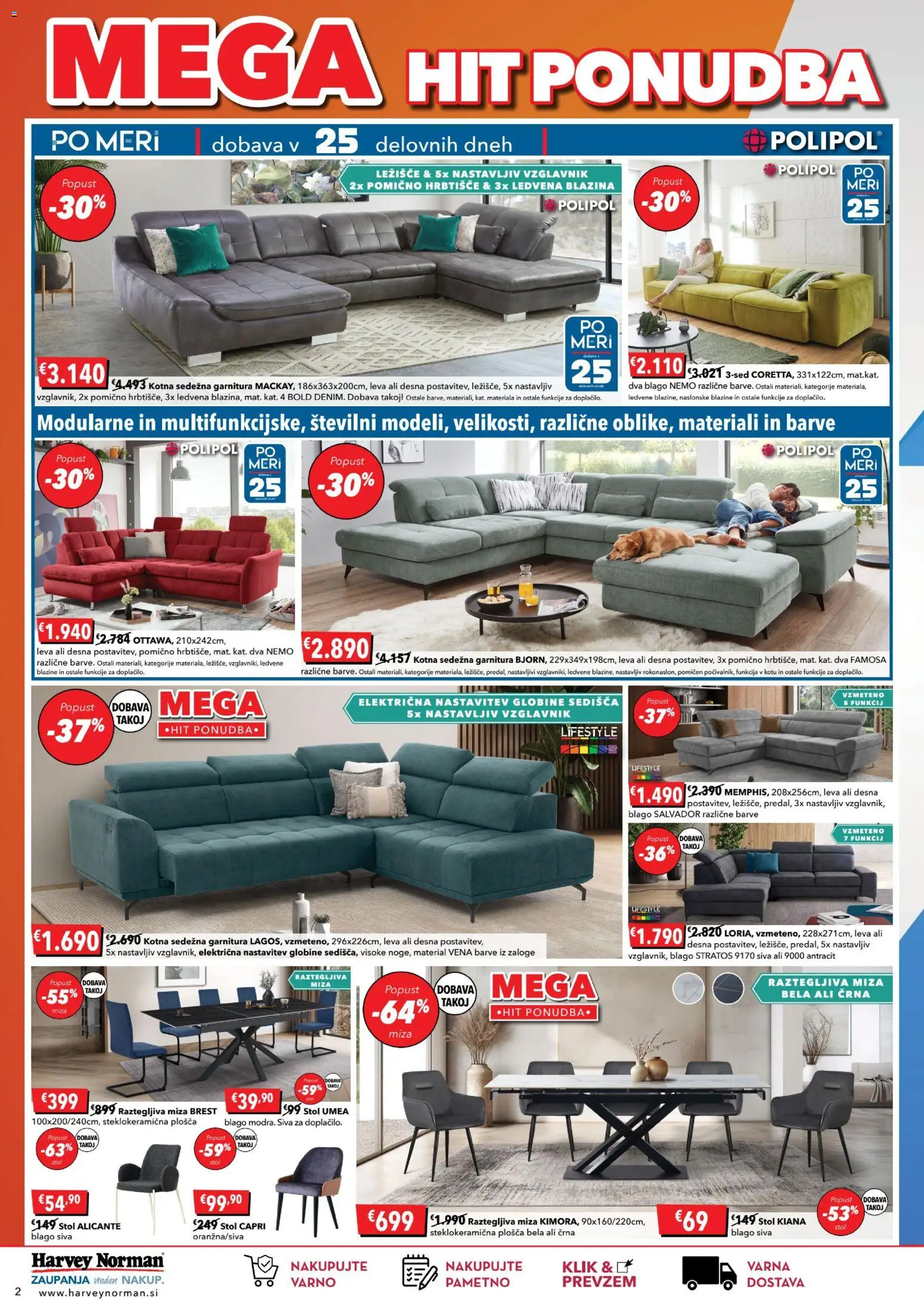 Novi Harvey Norman katalog ponudbe – veljaven od 21.01.2026 | Stran: 2 | Izdelki: Vzglavnik, Blazina, Sedezna garnitura, Stol