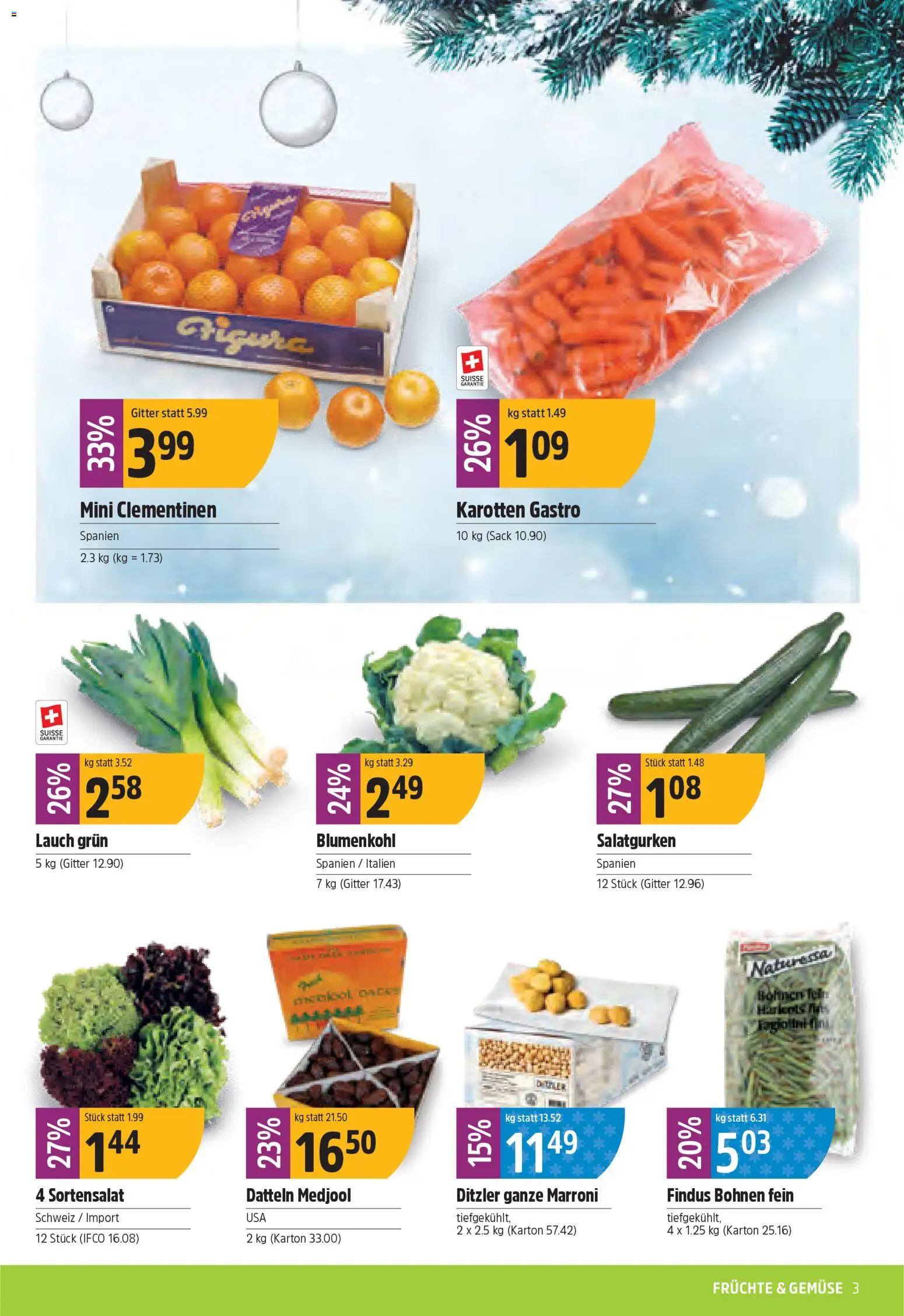 TopCC - Black Friday – gültig ab 01.12.2025 | Seite: 3 | Produkte: Gitter, Blumenkohl, Gemüse, Früchte