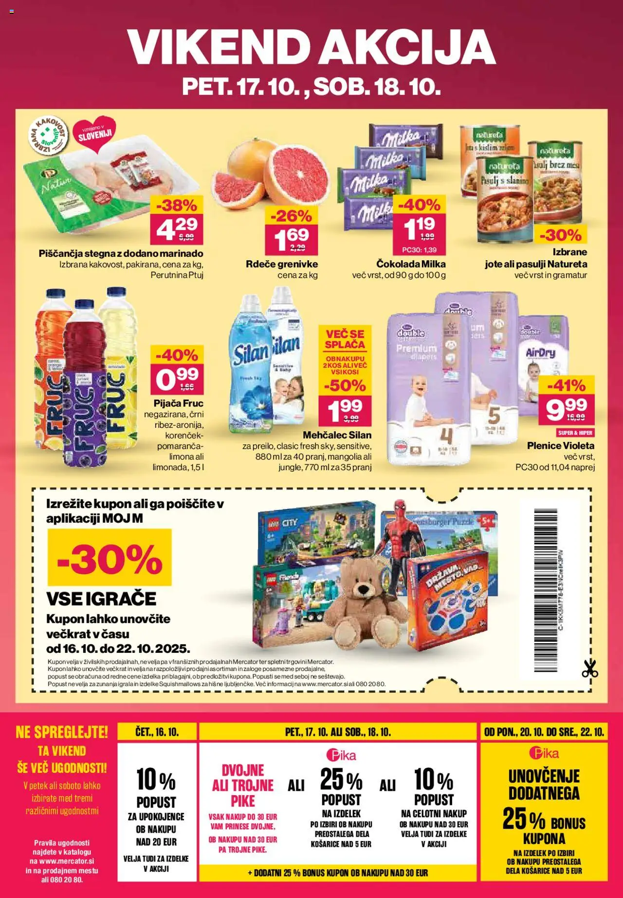 Novi Mercator katalog ponudbe – veljaven od 16.10.2025 | Stran: 42 | Izdelki: Plenice, Mehčalec, Korencek, Limona