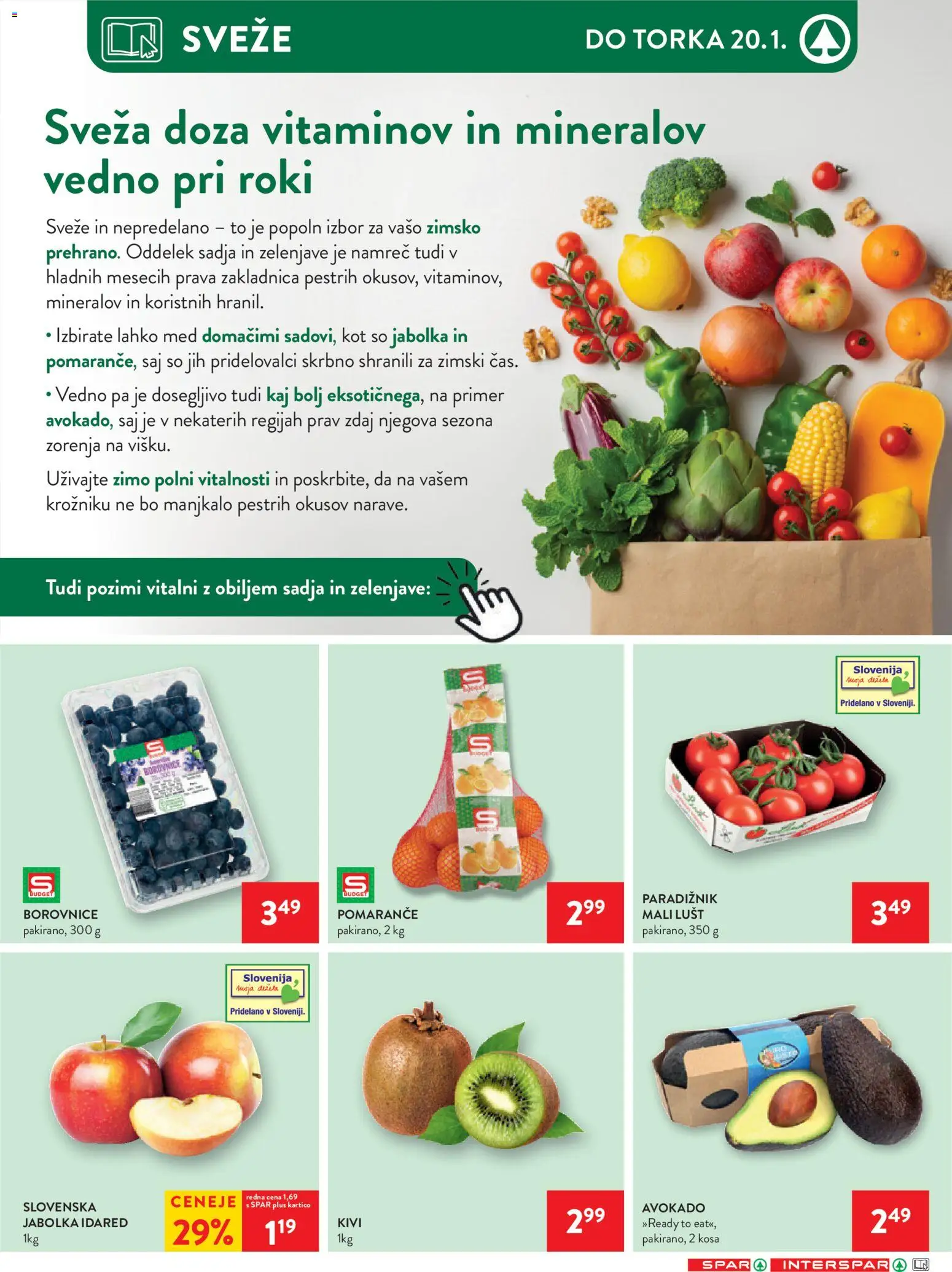 Novi Spar katalog ponudbe – veljaven od 14.01.2026 | Stran: 6 | Izdelki: Pomarance, Paradiznik, Kivi, Avokado