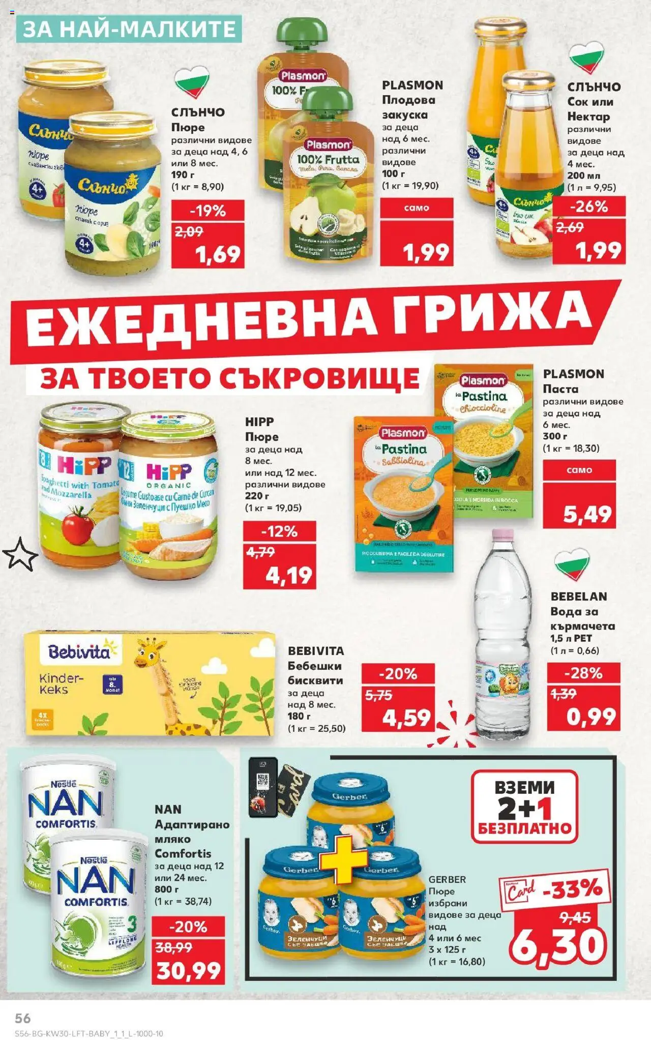  | Страница: 56 | Продукти: Вода, Мляко, Пюре, Бисквити