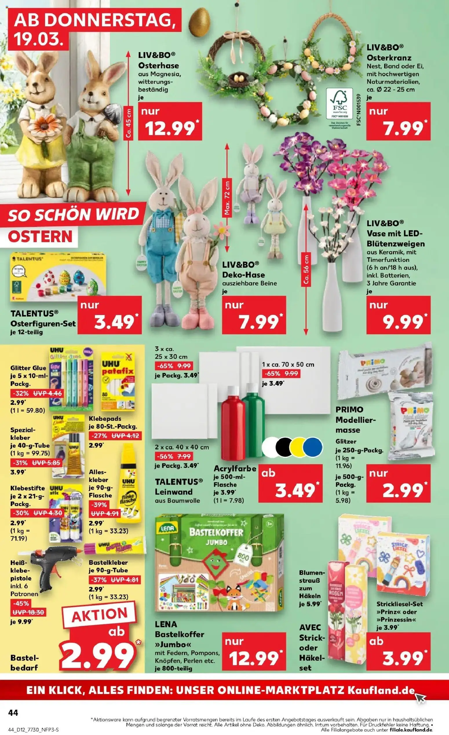 Kaufland Prospekt Dörfles-Esbach	 – gültig ab 19.03.2026 | Seite: 52 | Produkte: Blumen, Vase