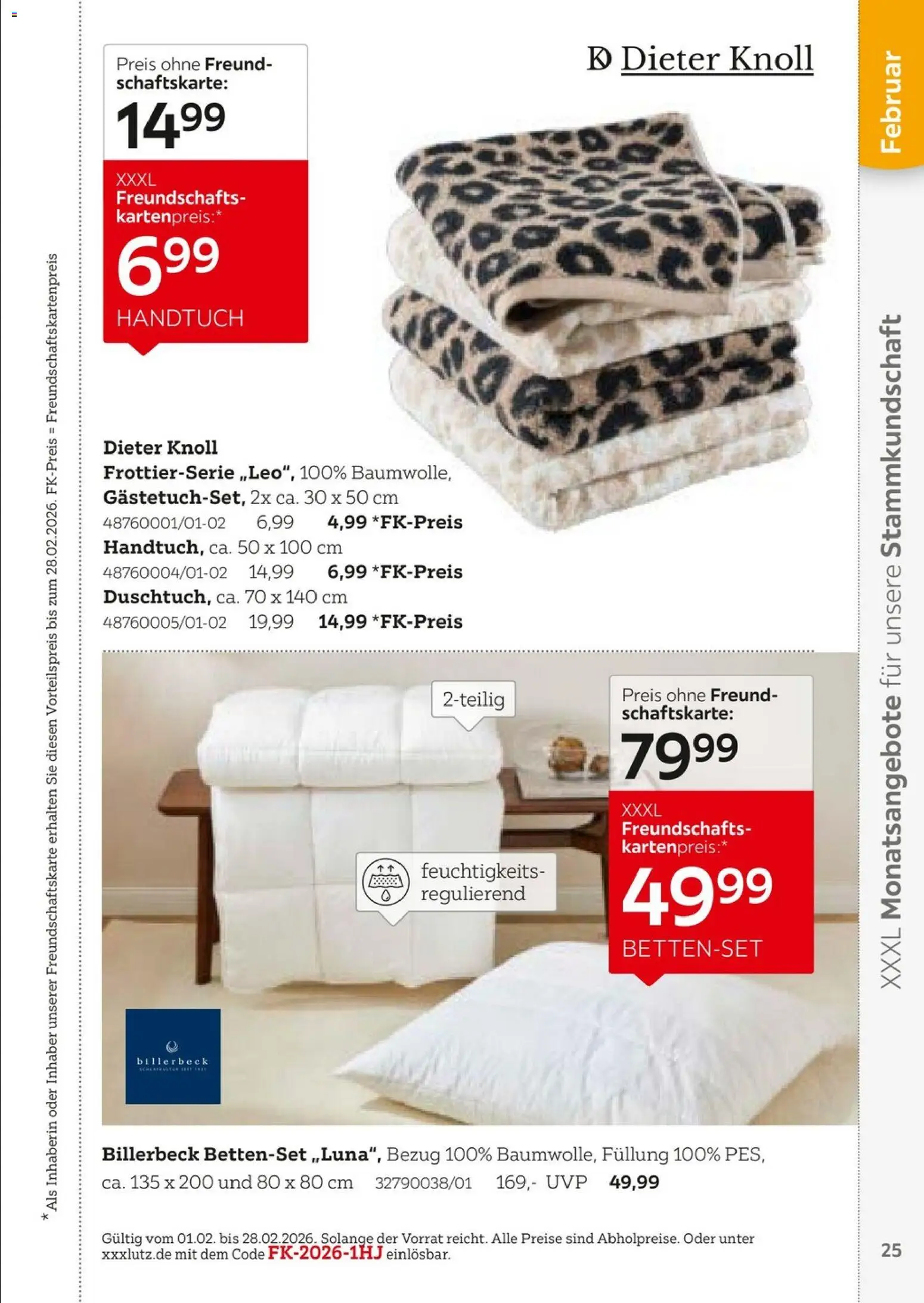 XXXL Lutz  Freundschaftskartenjournal – gültig ab 01.02.2026 | Seite: 25 | Produkte: Bettenset