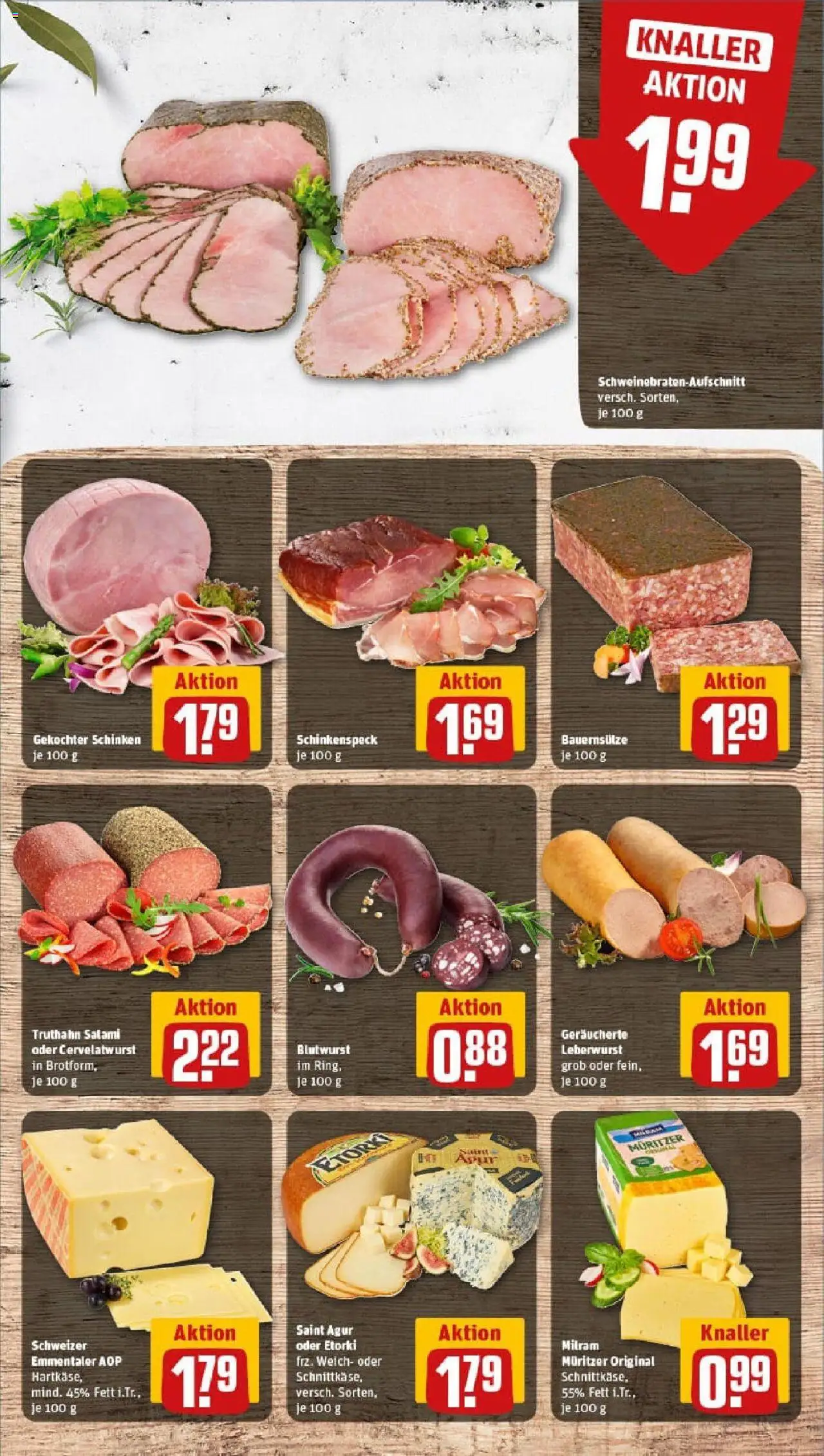 Rewe prospekt Hückelhoven / Hilfarth	 - gültig ab dem 20.07.2025 | Seite: 9 | Produkte: Milram, Salami, Schinken