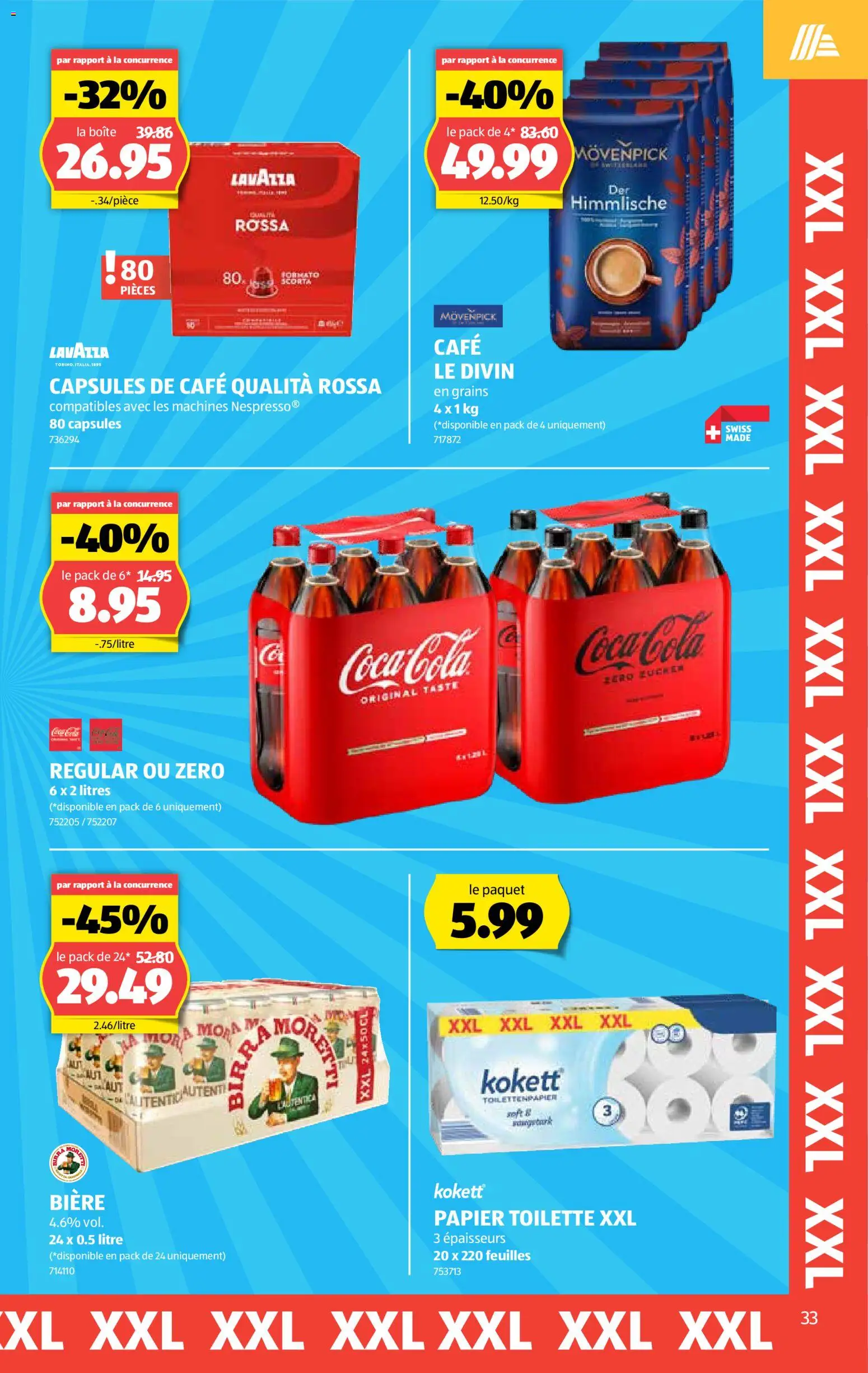 Aldi aktionen FR – gültig ab 19.03.2026 | Seite: 34 | Produkte: Coca Cola, Toilette, Zucker, Toilettenpapier