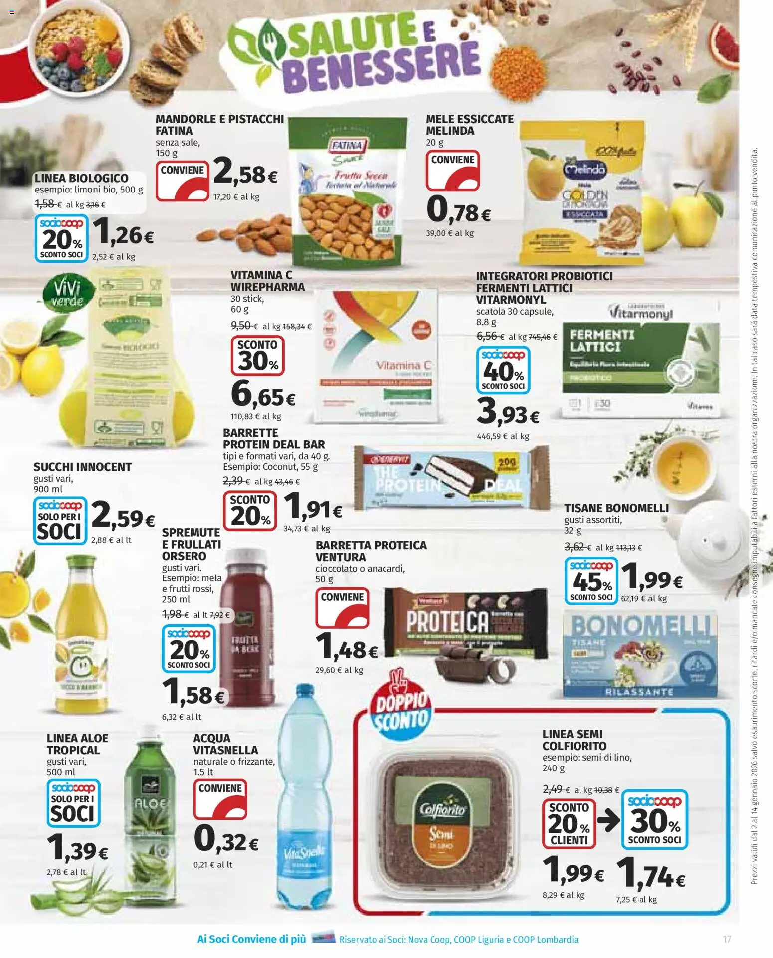 Volantino Ipercoop del 02.01.2026 | Pagina: 17 | Prodotti: Acqua, Data, Barretta, Pistacchi