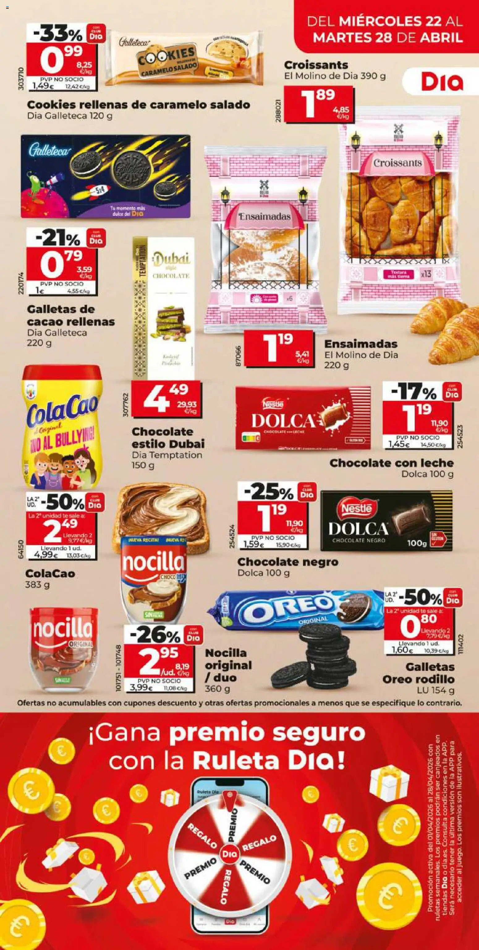 Dia - folleto Market │ válido desde el 22.04.2026 | Página: 9 | Productos: Leche, Chocolate, Galletas, Φρυγανιές σικάλεως