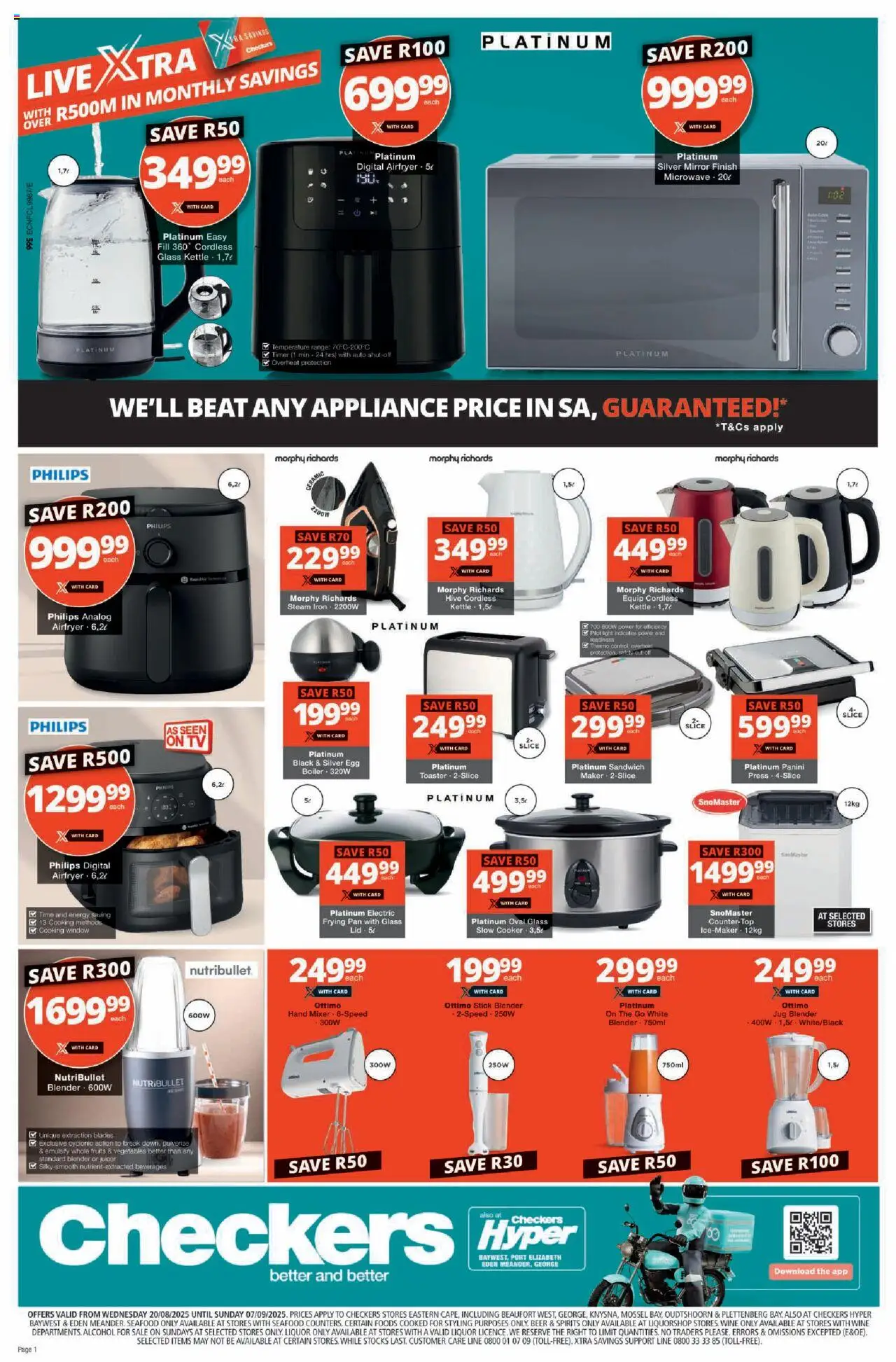 Checkers Eastern Cape - August Month-End Promotion │ valid from 20.08.2025 | Page: 13 | Products: Timer, Toaster, Microwave, Seafood