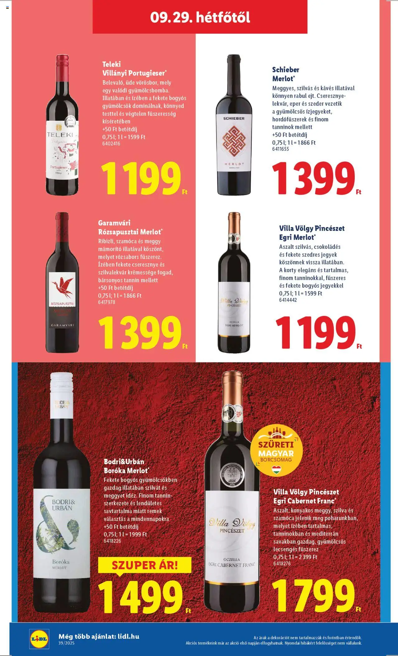 Lidl akciós ujság - amely érvényes a következő dátumtól: 25.09.2025 | Oldal: 64 | Termékek: Meggy, Cseresznye, Szeder, Eper