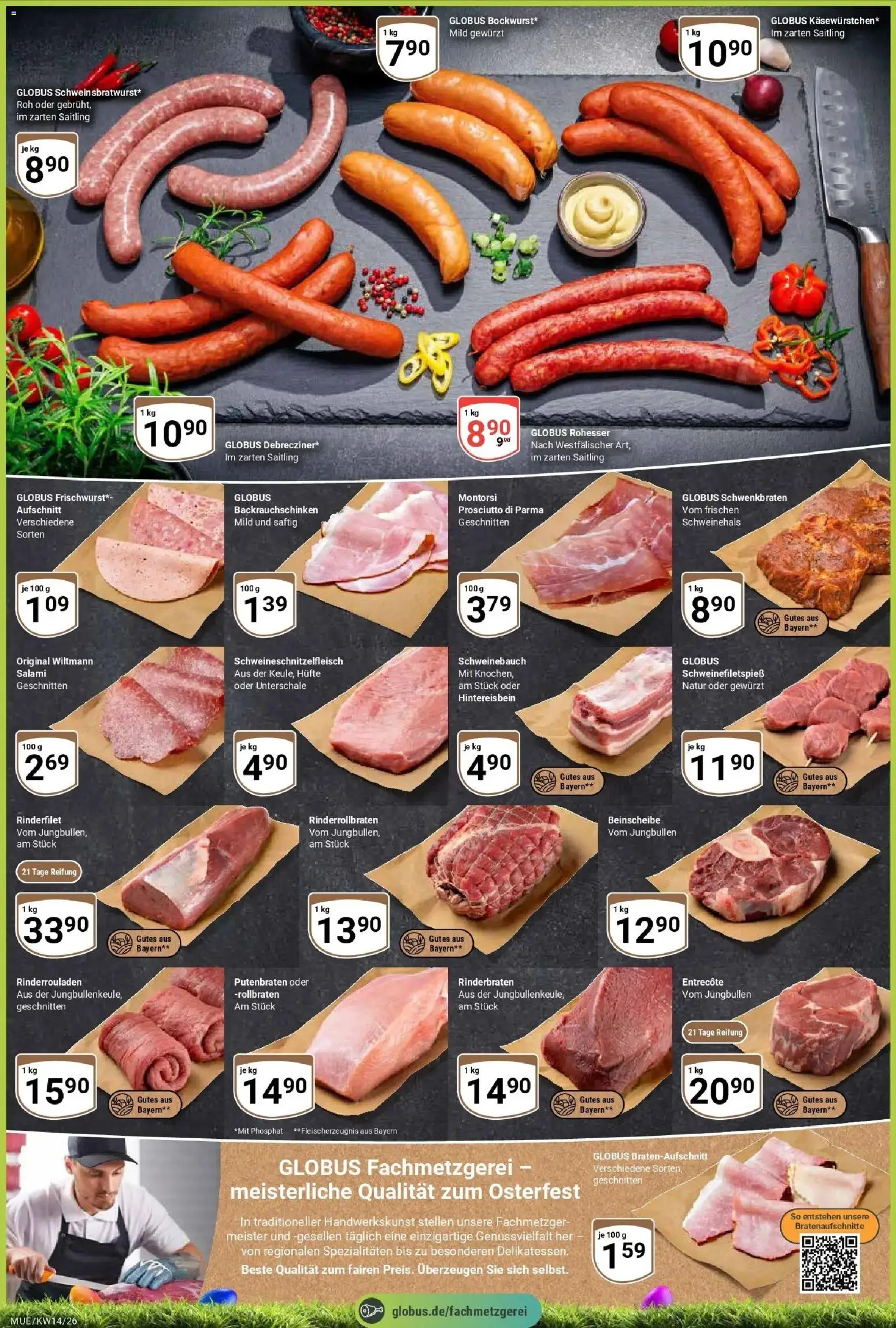 Globus prospekt Mühldorf	 – gültig ab 30.03.2026 | Seite: 2 | Produkte: Rinderrouladen, Rinderbraten, Rinderfilet, Entrecote