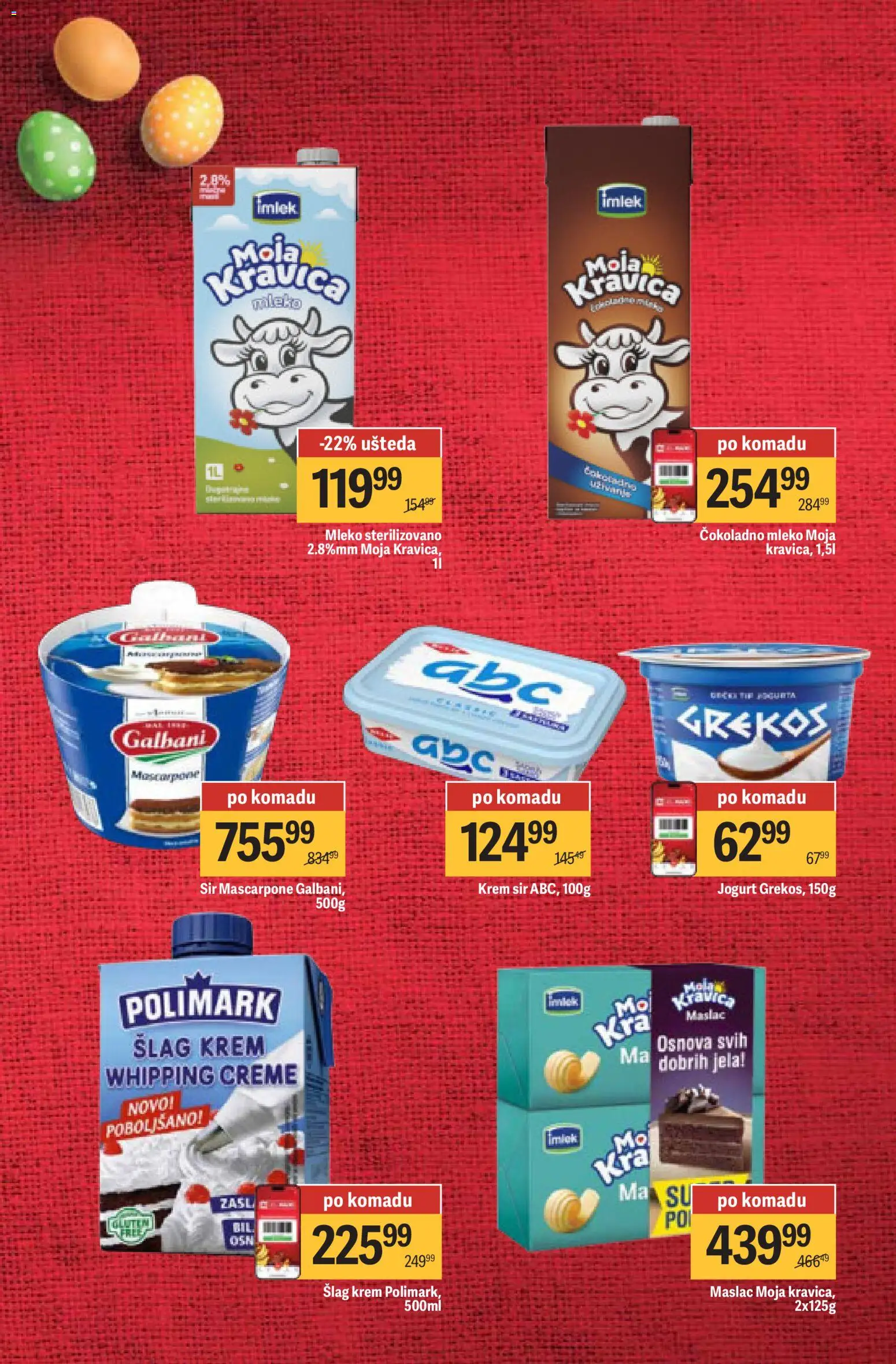 Maxi katalog - važi od 02.04.2026 | Strana: 24 | Proizvode: Šlag, Krem sir, Šlag krem, Mascarpone