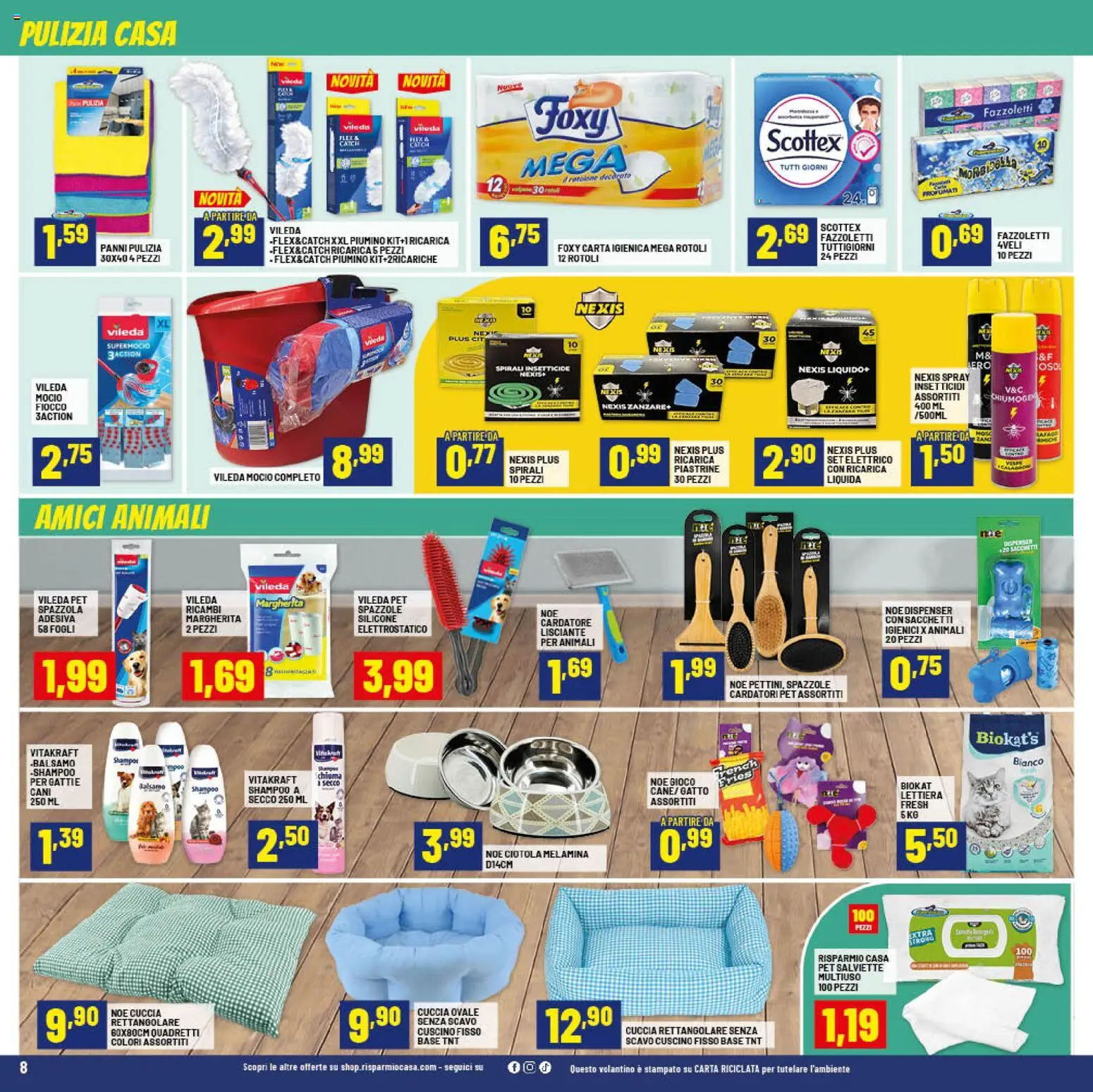 Volantino RisparmioCasa del 23.04.2026 | Pagina: 8 | Prodotti: Balsamo, Gioco, Silicone, Ciotola