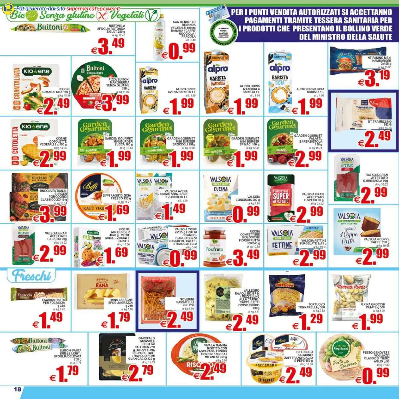 Volantino Pewex del 17.04.2026 | Pagina: 18 | Prodotti: Frutta, Pasta, Ricotta, Asparagi