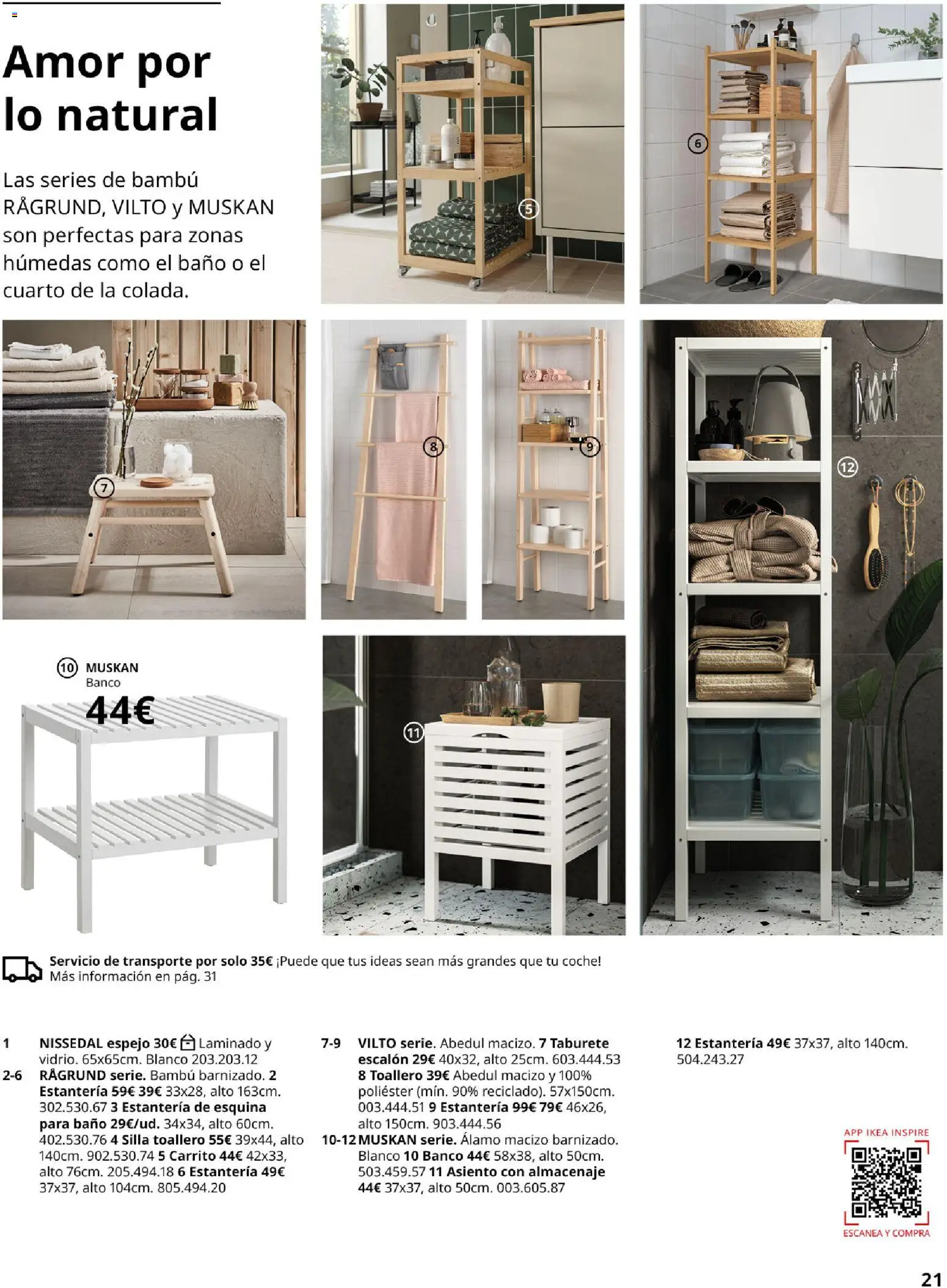 Catálogo IKEA Baňos │ válido desde el 01.02.2026 | Página: 21 | Productos: Taburete, Almacenaje, Silla, Baño