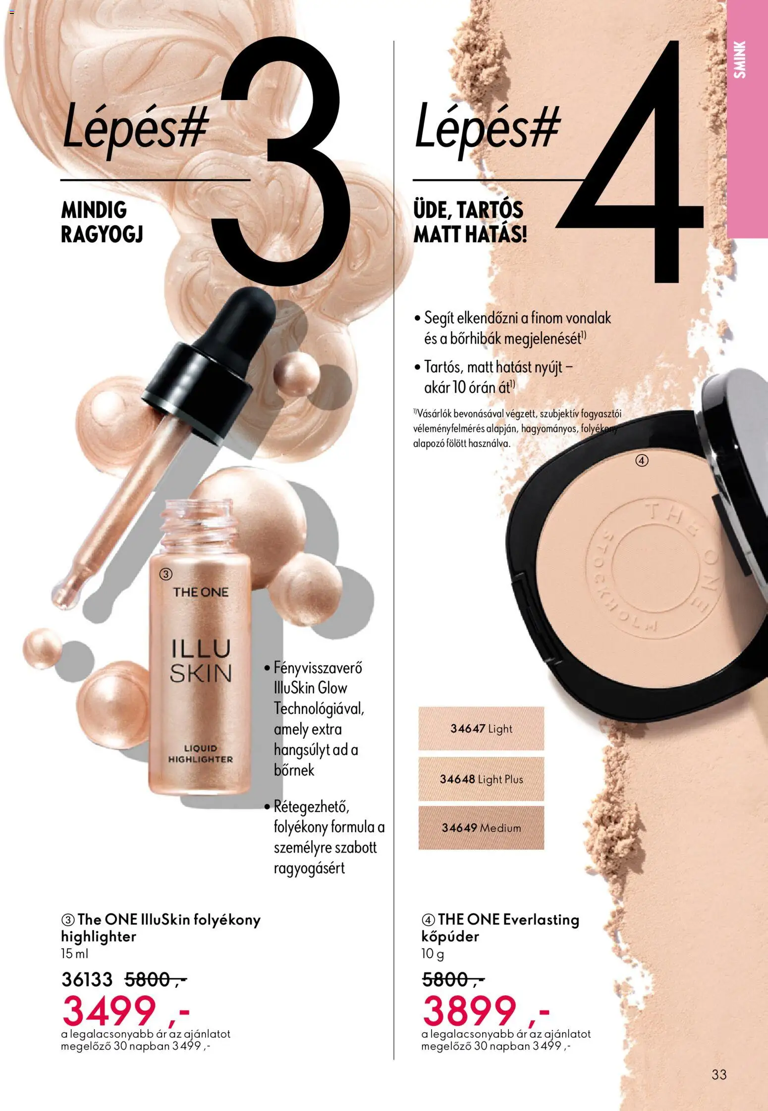 Oriflame akciós ujság - amely érvényes a következő dátumtól: 22.10.2025 | Oldal: 33 | Termékek: Smink, Alapozó