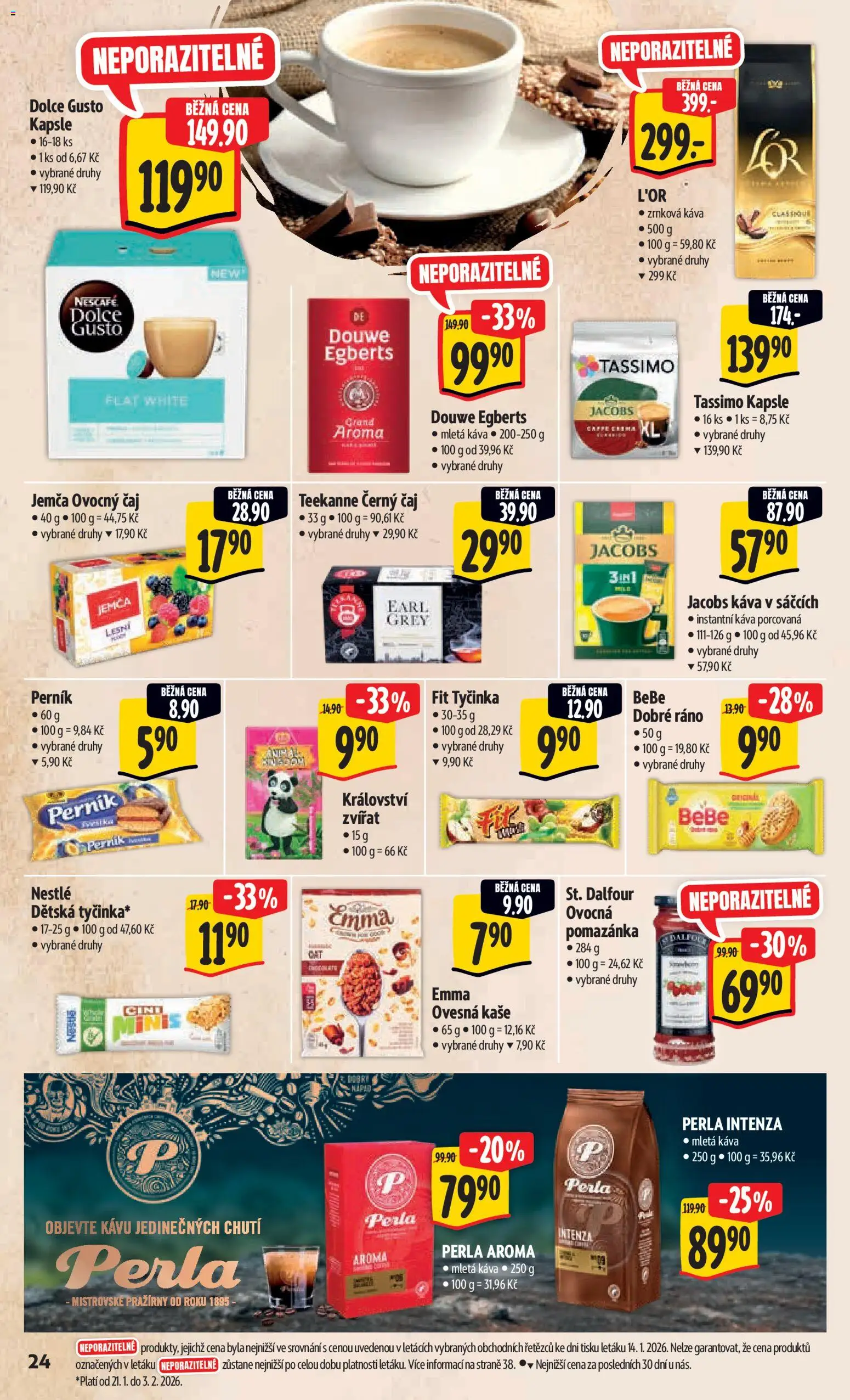 Albert leták - Hypermarket od 21.01.2026 | Strana: 30 | Produkty: Teekanne, Perník, Mletá káva, Bebe