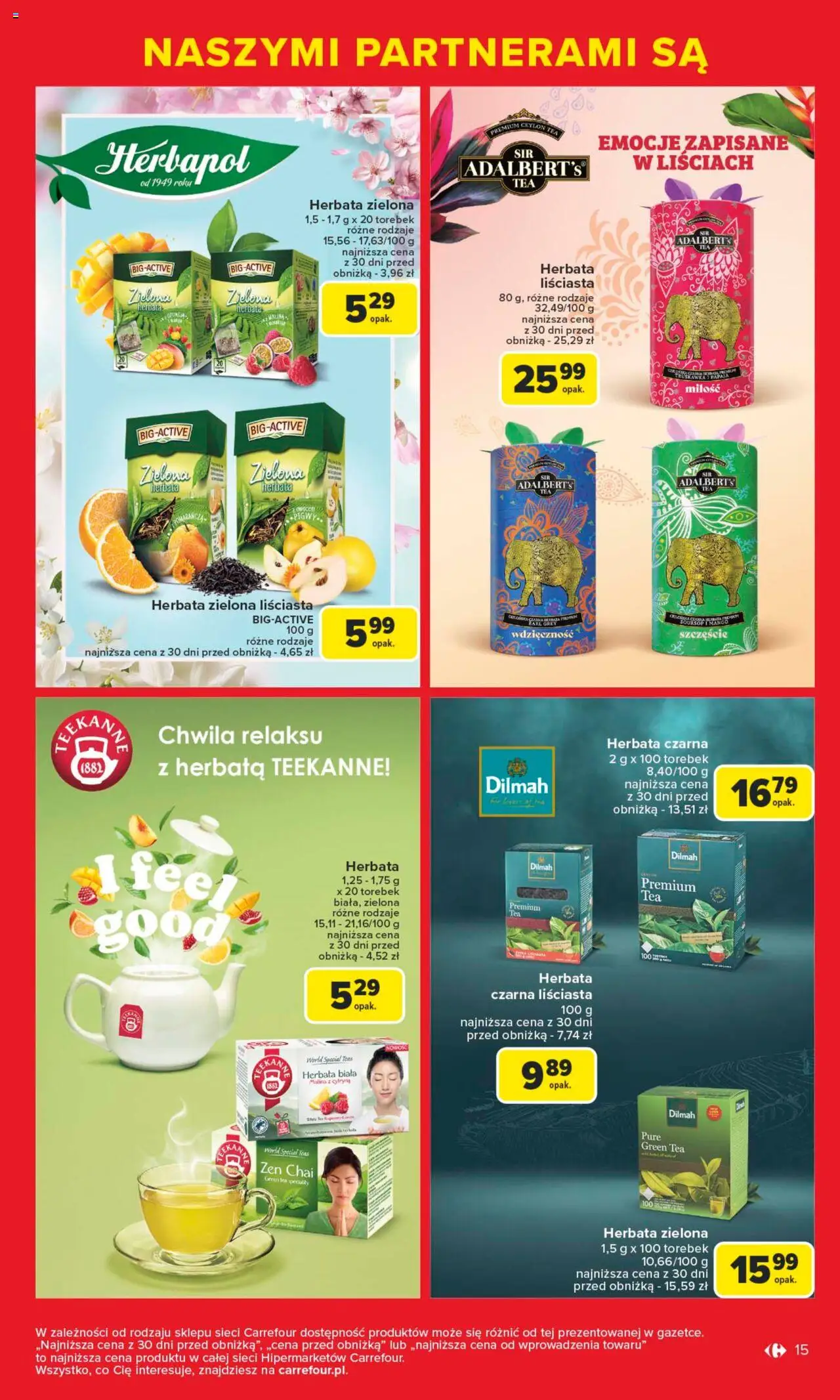 Carrefour Gazetka - Markowe okazje czekają od 09.06.2025 | Strona: 15 | Produkty: Malina, Herbata liściasta, Herbata, Sir adalbert's tea