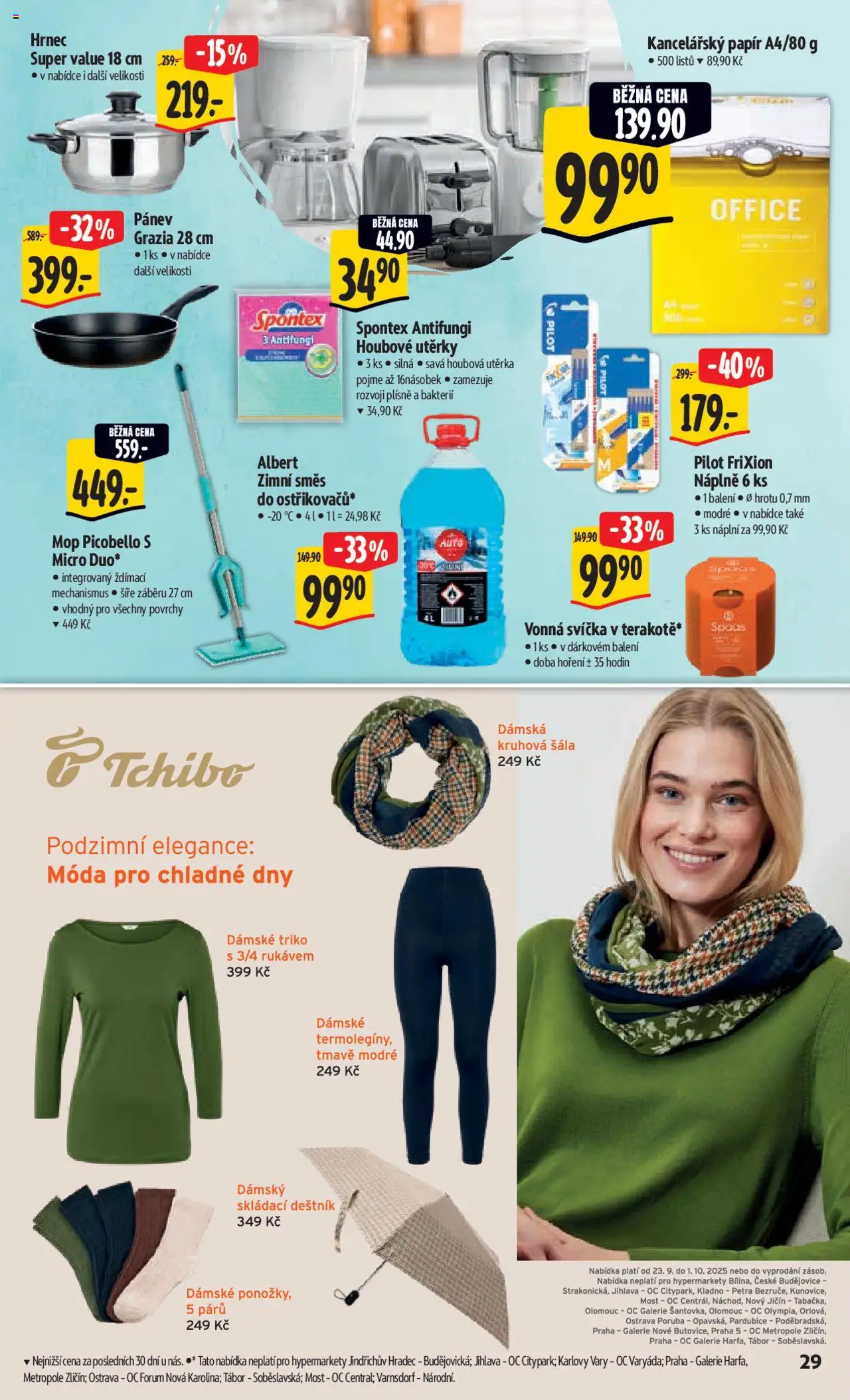 Albert leták - Hypermarket od 24.09.2025 | Strana: 37 | Produkty: Šála, Deštník, Hrnec, Svíčka