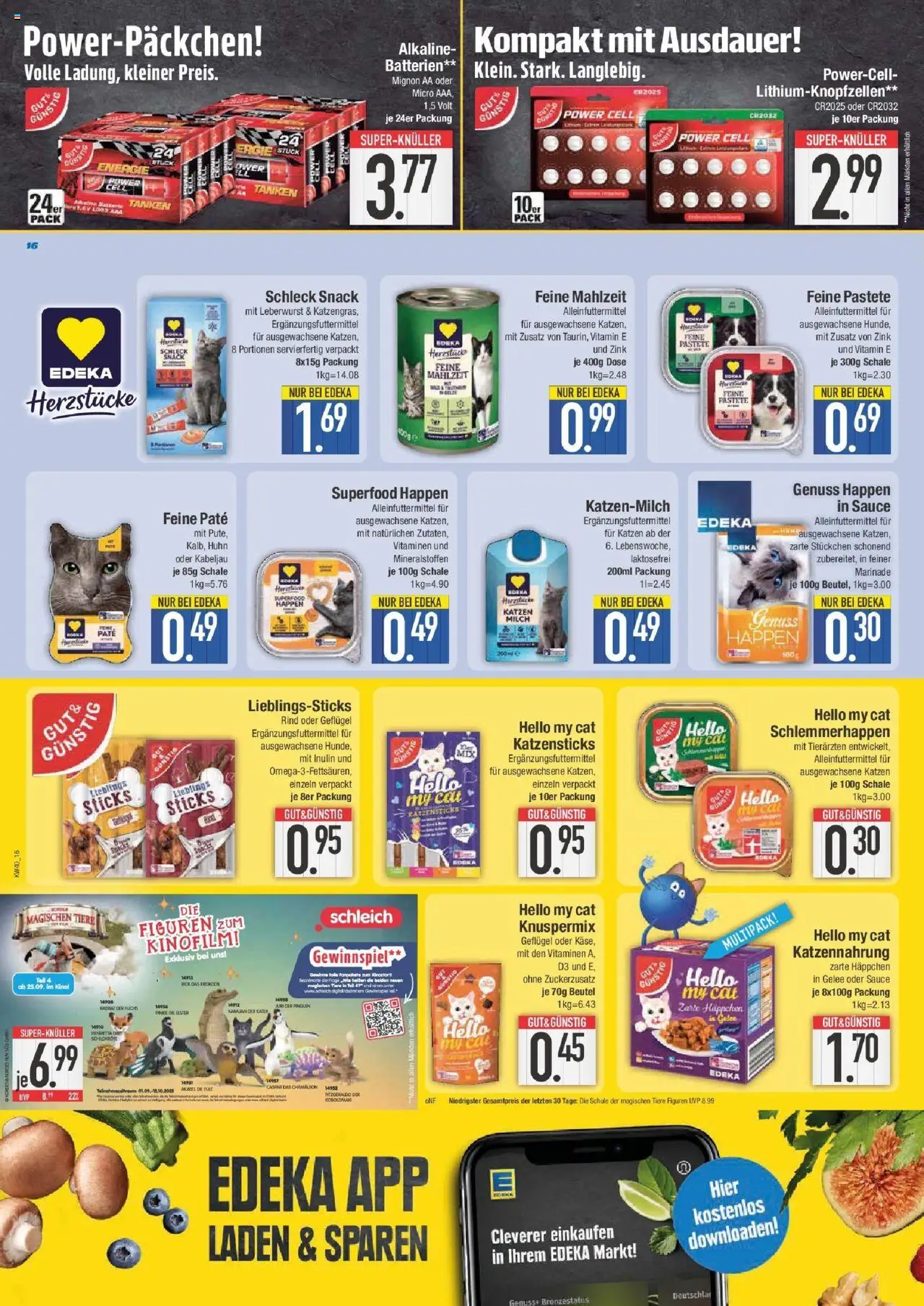 Edeka prospekt Straubing	 – gültig ab 28.09.2025 | Seite: 16 | Produkte: Batterien, Milch