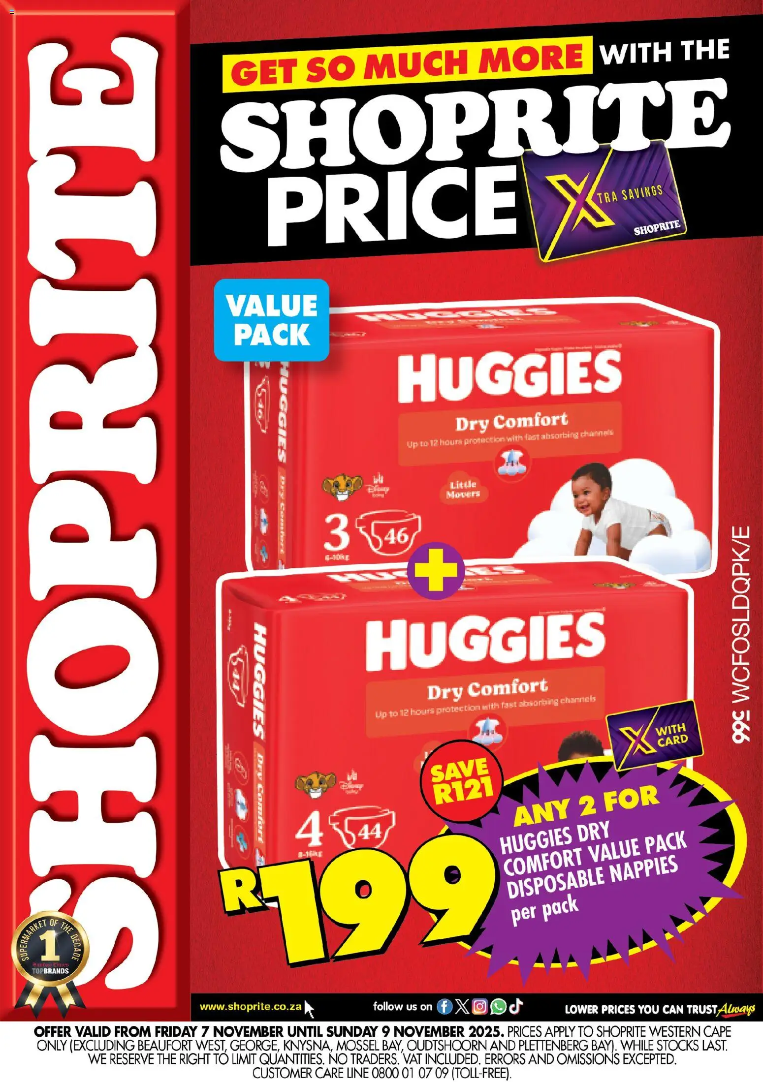 New Shoprite catalogue – valid from 07.11.2025 | Page: 1 | Products: Nappies