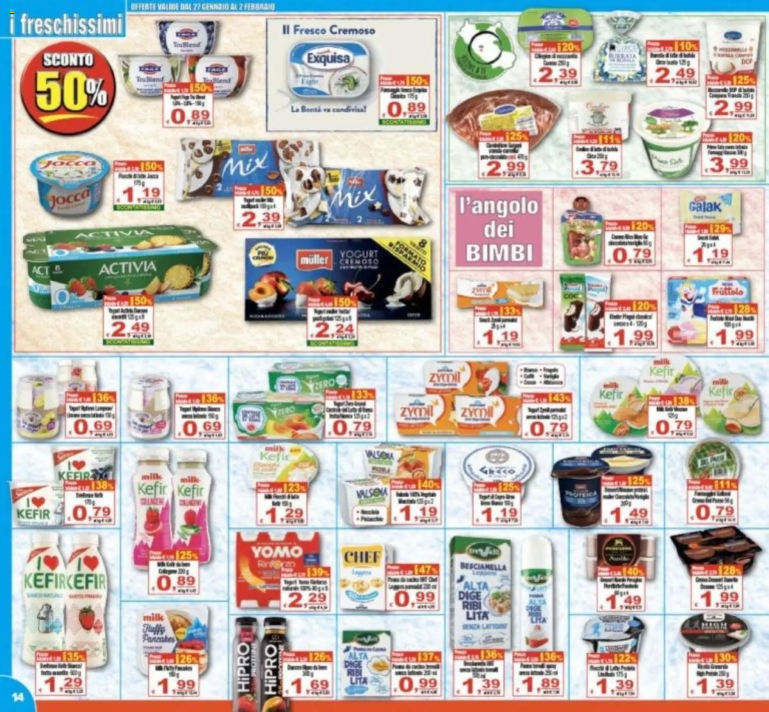 Volantino CTS del 27.01.2026 | Pagina: 14 | Prodotti: Yogurt, Besciamella