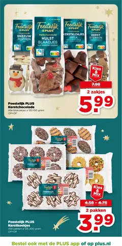 Feestelijk PLUS Kerstklokjes Melk, Chocolade met praliné vulling en cookie crunch - Voorbeeld van een folder van Plus, geldig van 10.12.2025 | Pagina: 38