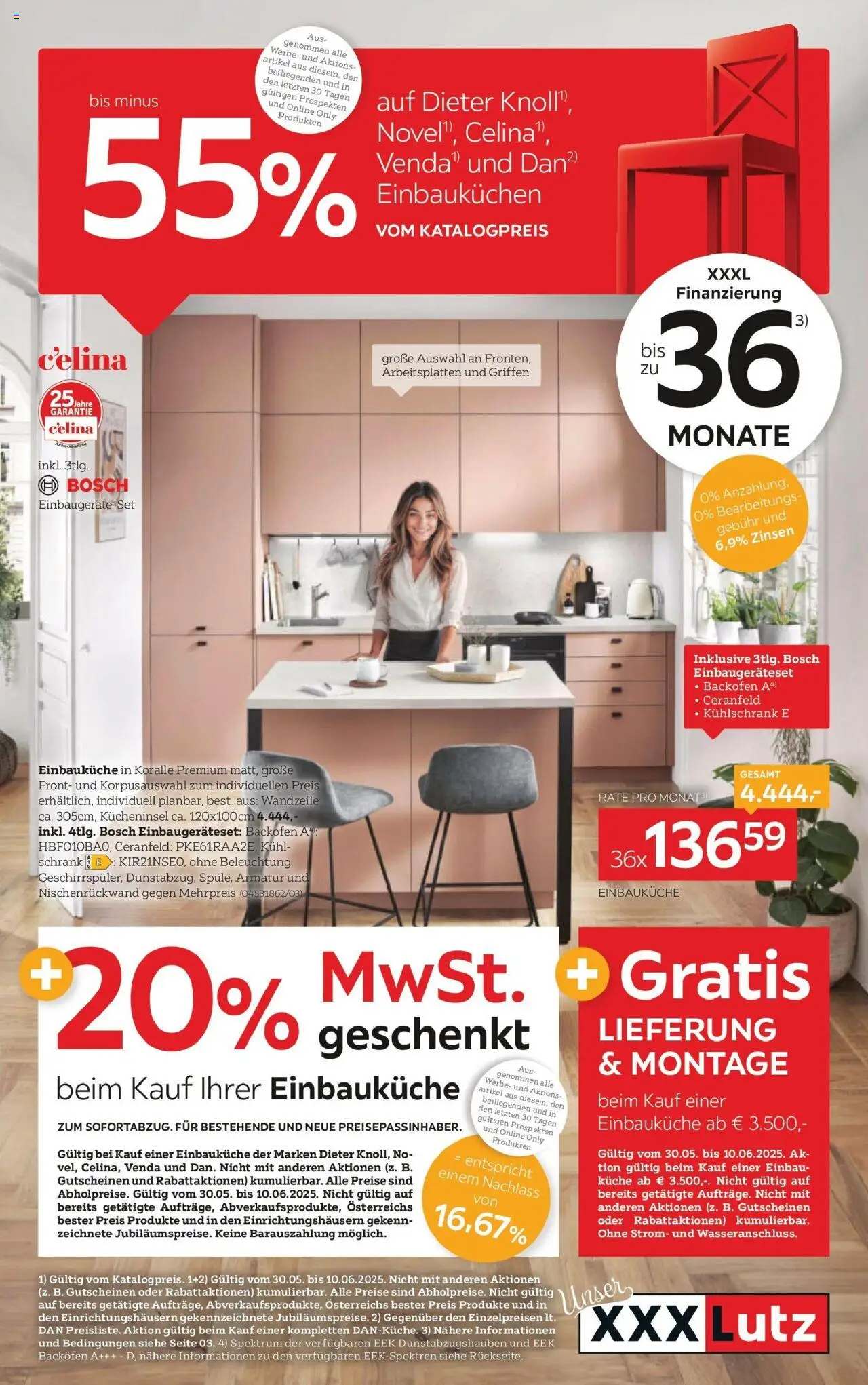 XXXLutz - Küchen Celina/Nobilia gültig ab 27.05.2025 | Seite: 1 | Produkte: Kühlschrank, Schrank
