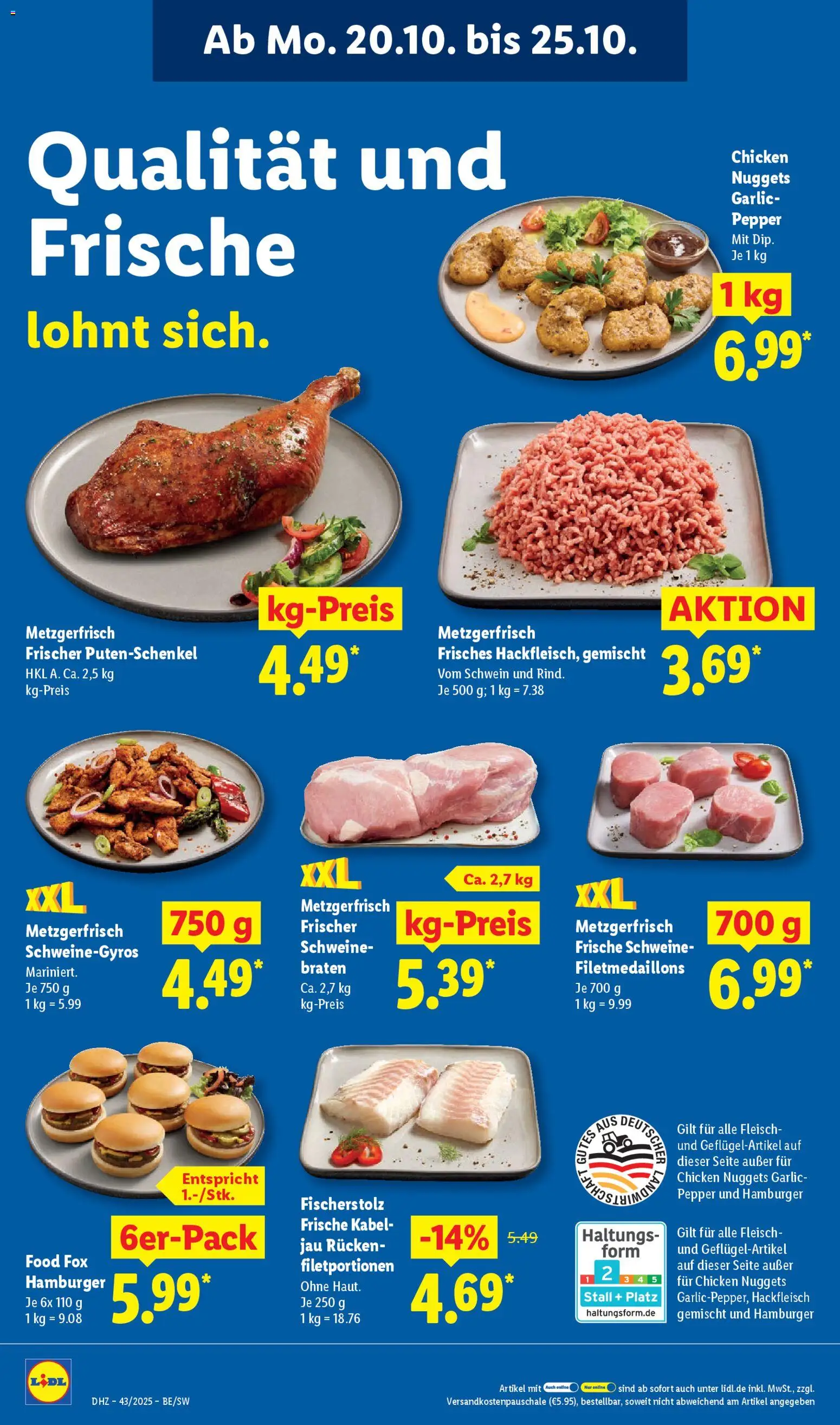 Lidl Prospekt Dornstetten – gültig ab 20.10.2025 | Seite: 10 | Produkte: Kabel, Tür, Fleisch, Hackfleisch