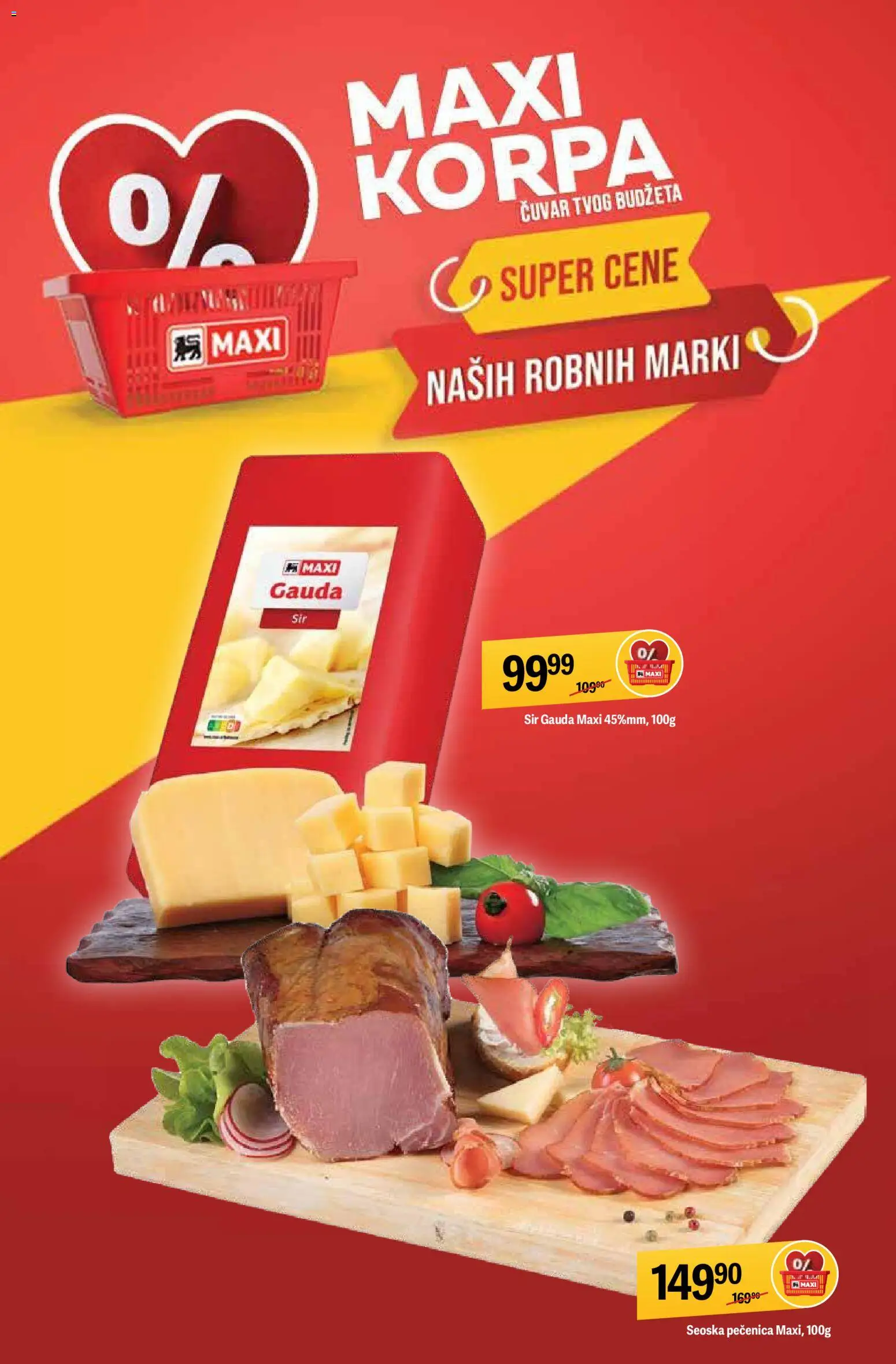 Maxi katalog katalog - važi od 19.03.2026 | Strana: 2 | Proizvode: Korpa, Sir, Pečenica