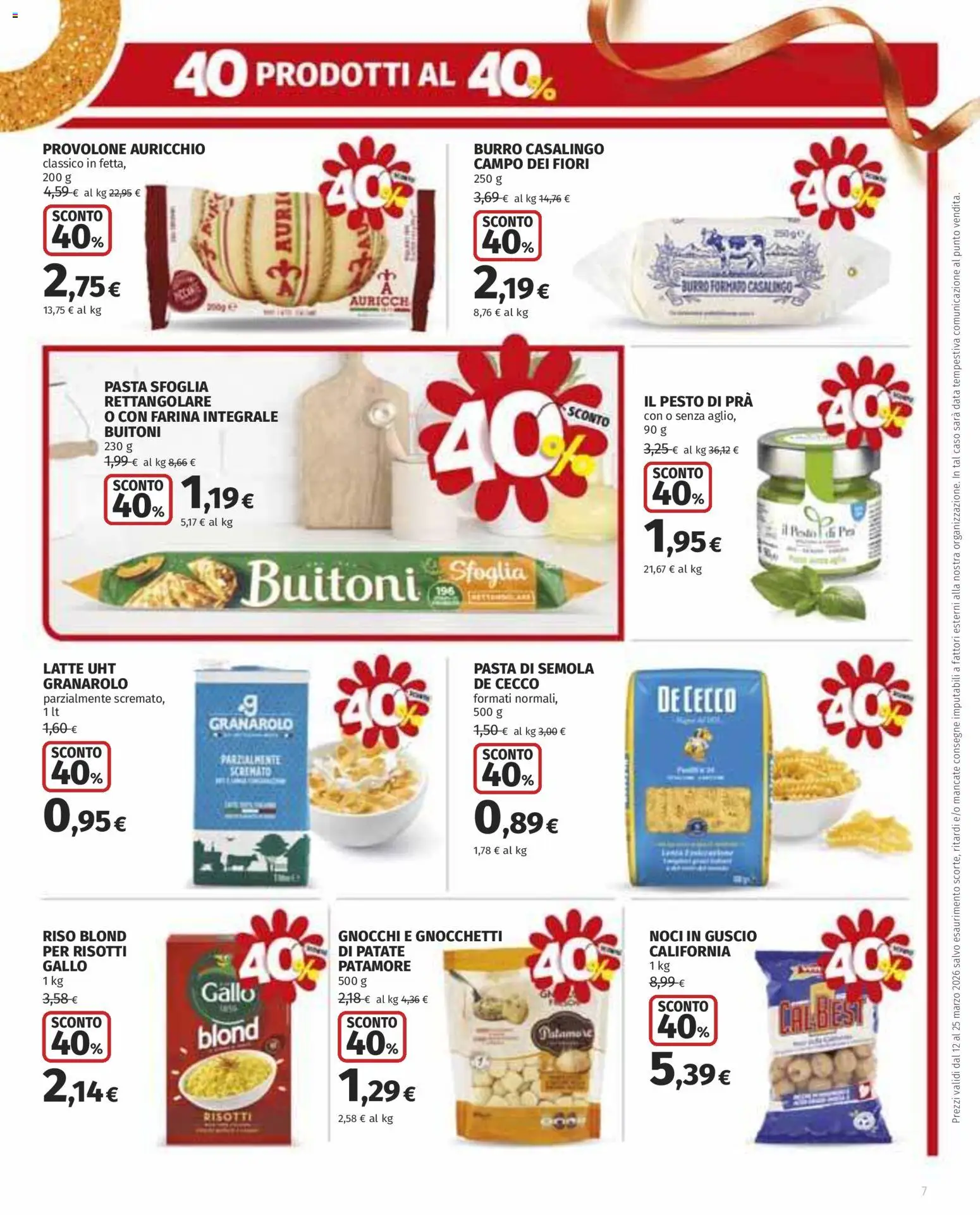 Volantino COOP del 12.03.2026 | Pagina: 7 | Prodotti: Patate, Latte, Pasta, Gnocchetti