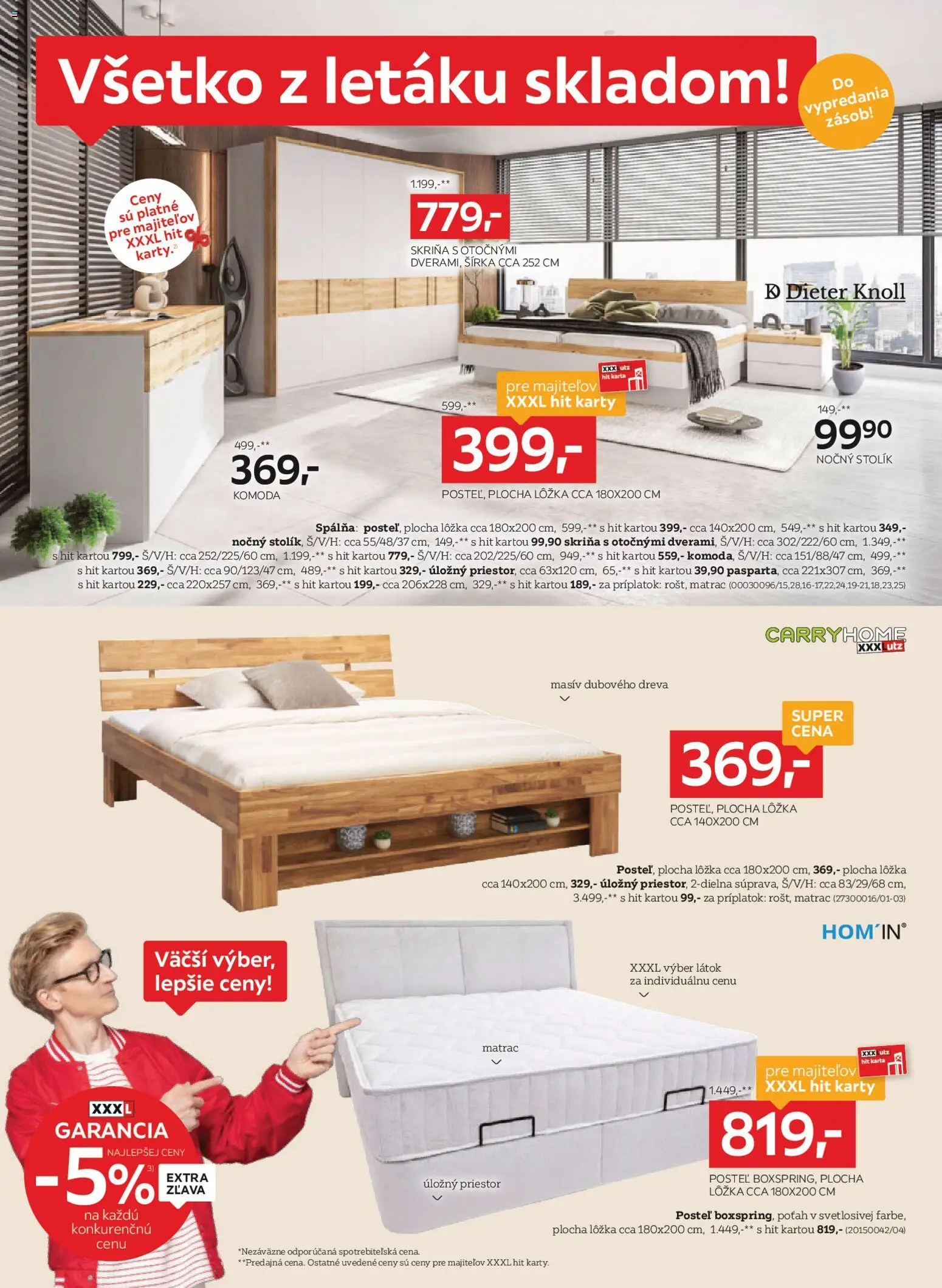 Nové XXXLutz akcie – leták je platný od 23.03.2026 | Strana: 4 | Produkty: Matrac, Posteľ, Skriňa, Nočný stolík