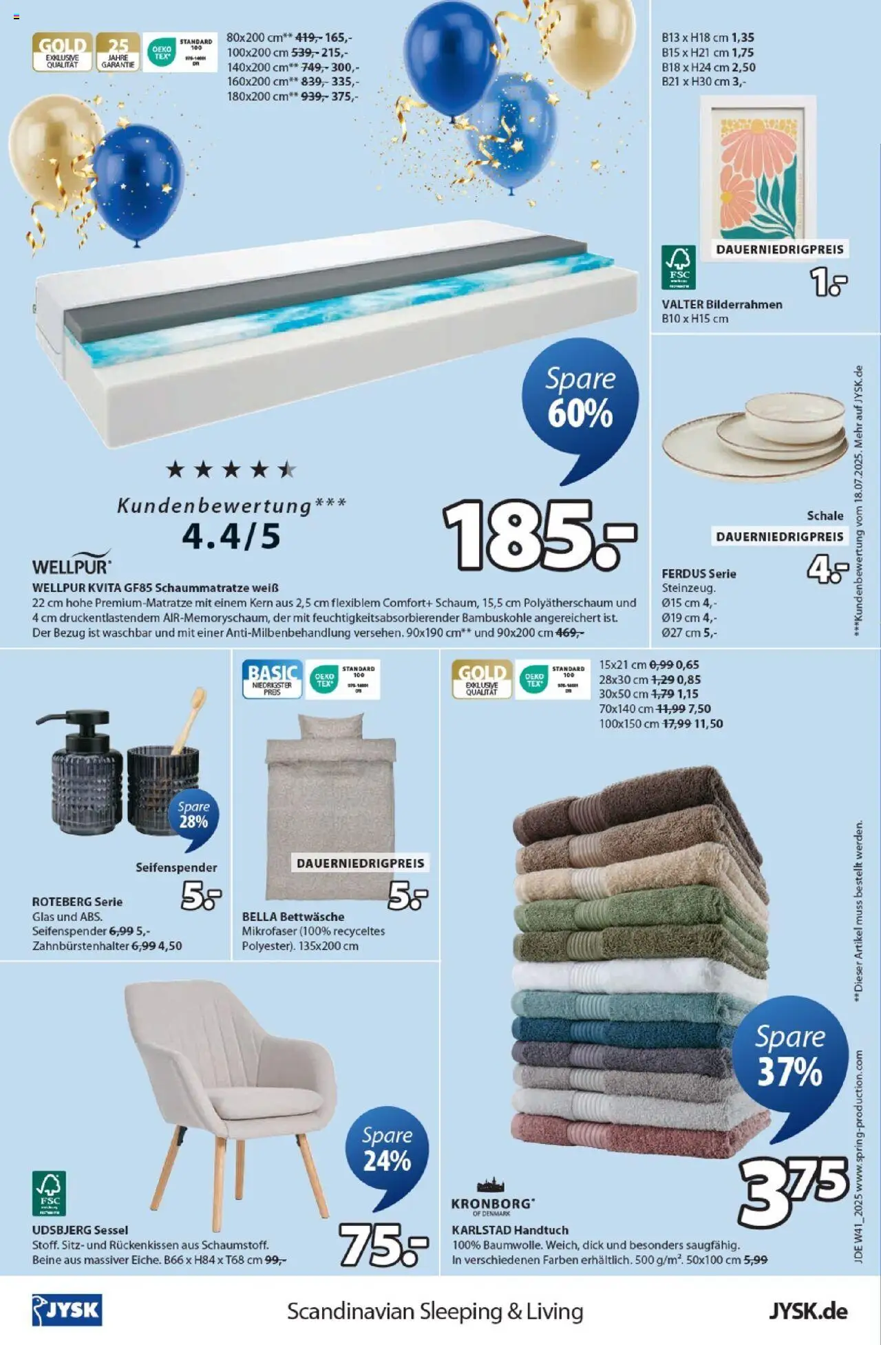 JYSK Produktkatalog – gültig ab 19.09.2025 | Seite: 12 | Produkte: Sessel, Bettwäsche, Seifenspender, Bilderrahmen