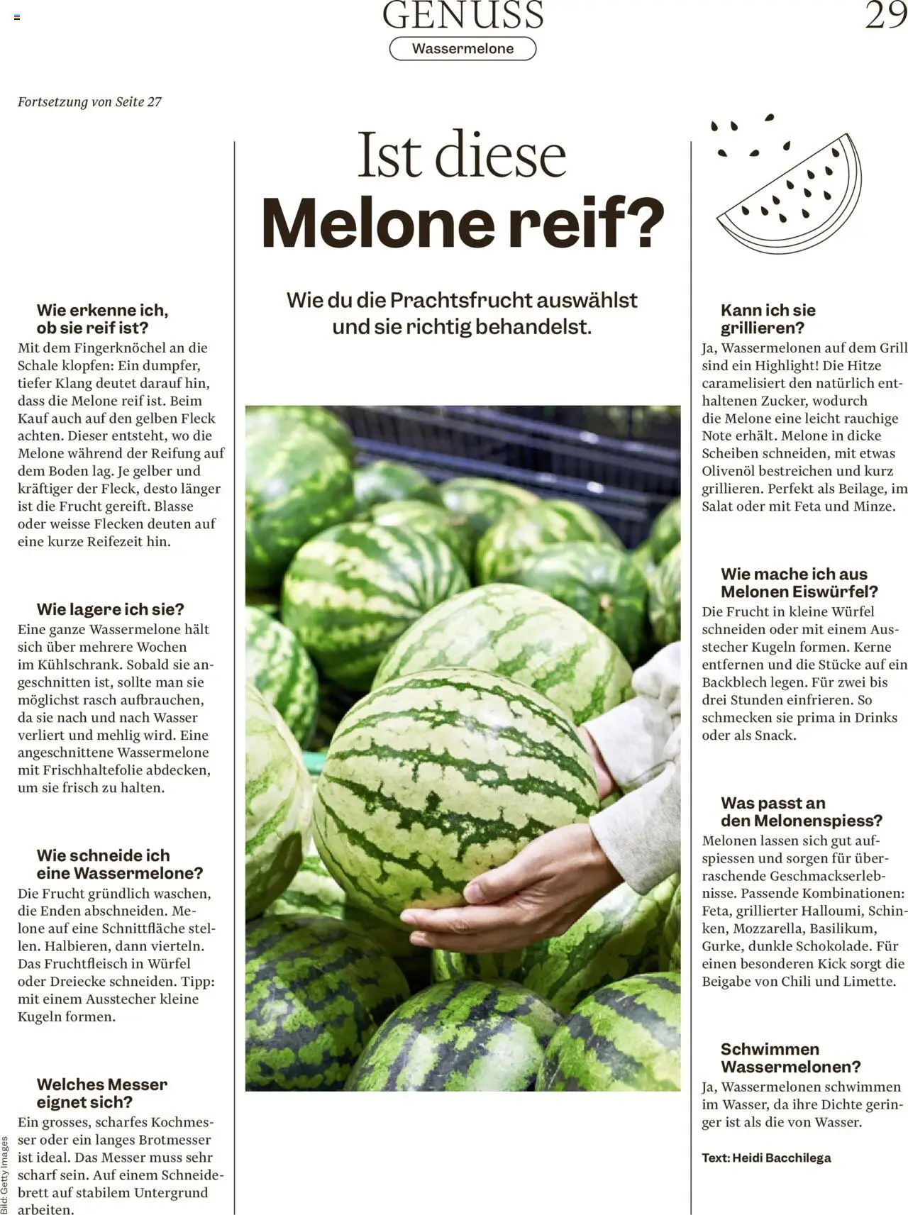 Migros - Magazin ab 18.08.2025 | Seite: 29 | Produkte: Feta, Salat, Wasser, Wassermelone