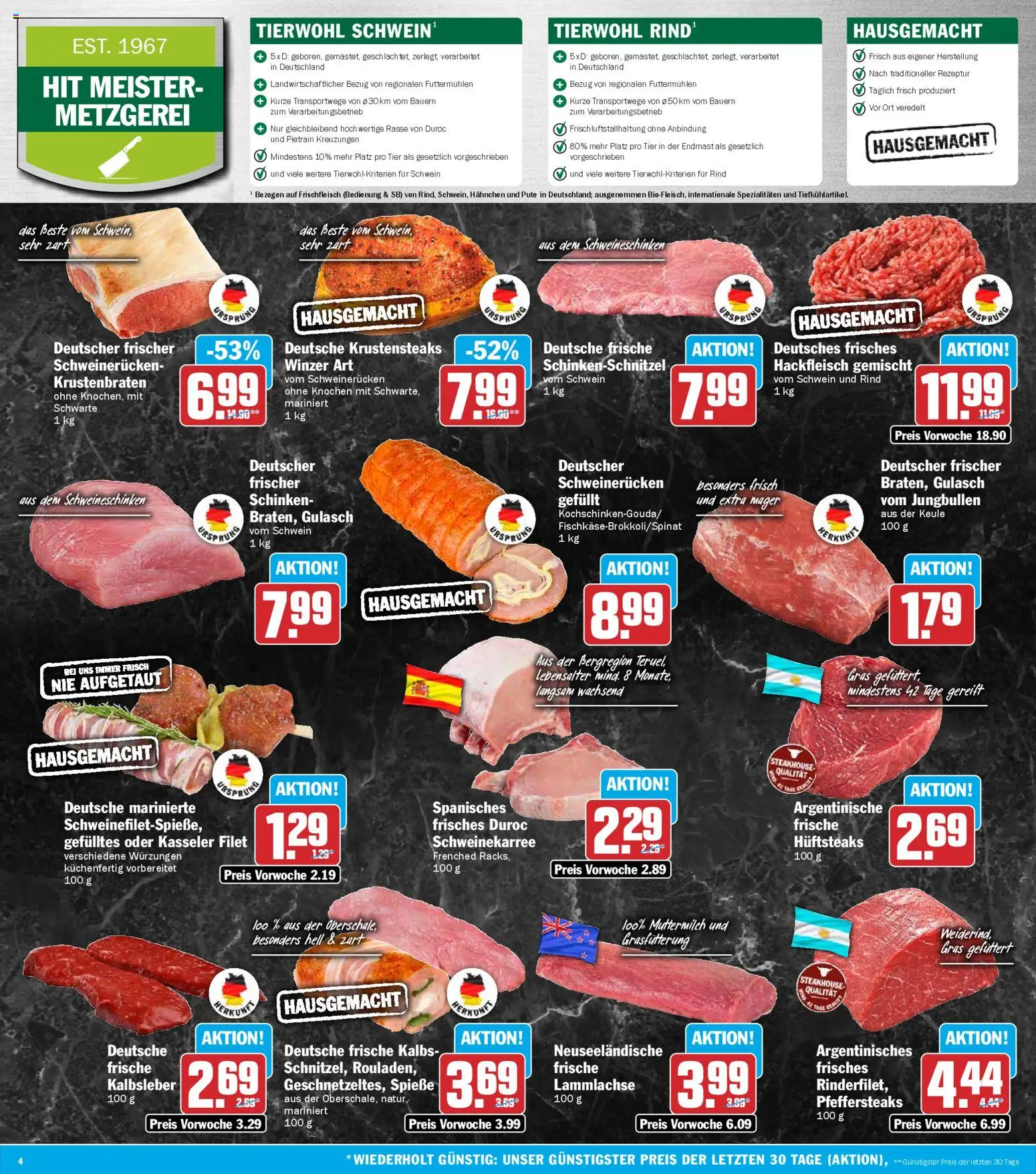 HIT Prospekt 	 – gültig ab 27.04.2026 | Seite: 4 | Produkte: Pute, Spieße, Krustenbraten, Gulasch